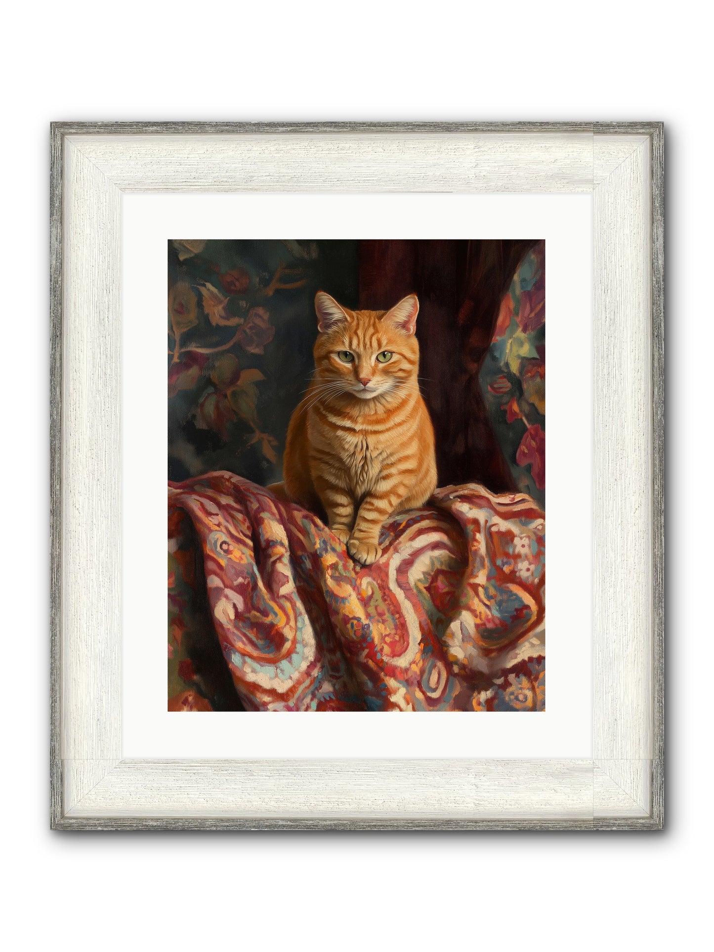 Tapestry Whisperer Framed Print - Driftwood White 16x20
