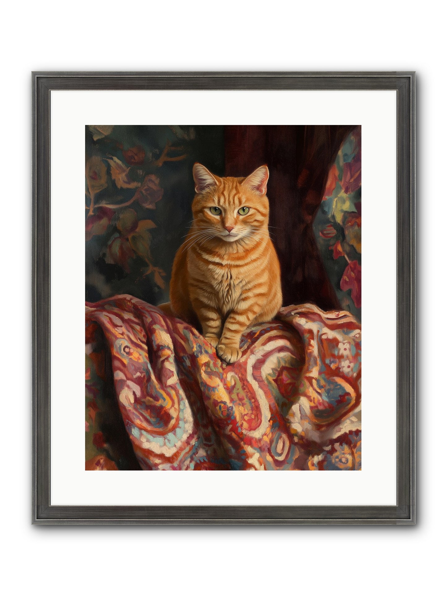 Tapestry Whisperer Framed Print - Slimwoods Black/Silver 16x20
