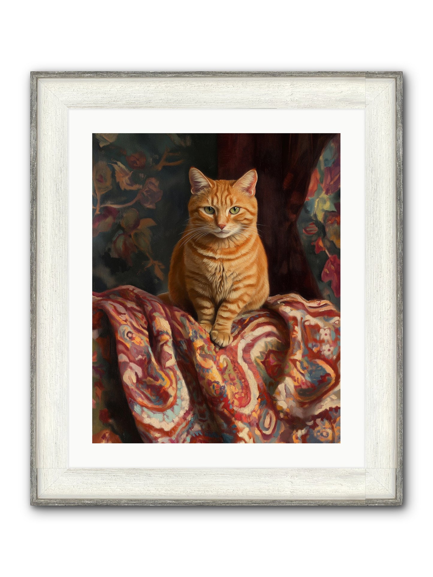 Tapestry Whisperer Framed Print - Driftwood White 20x25