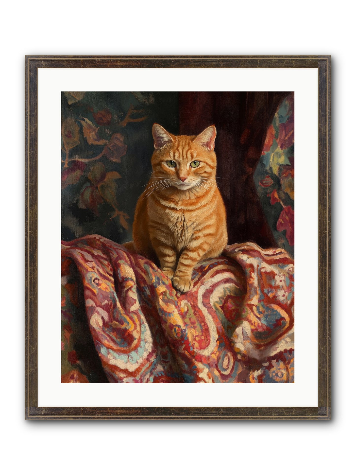 Tapestry Whisperer Framed Print - Slimwoods Black/Gold 20x25