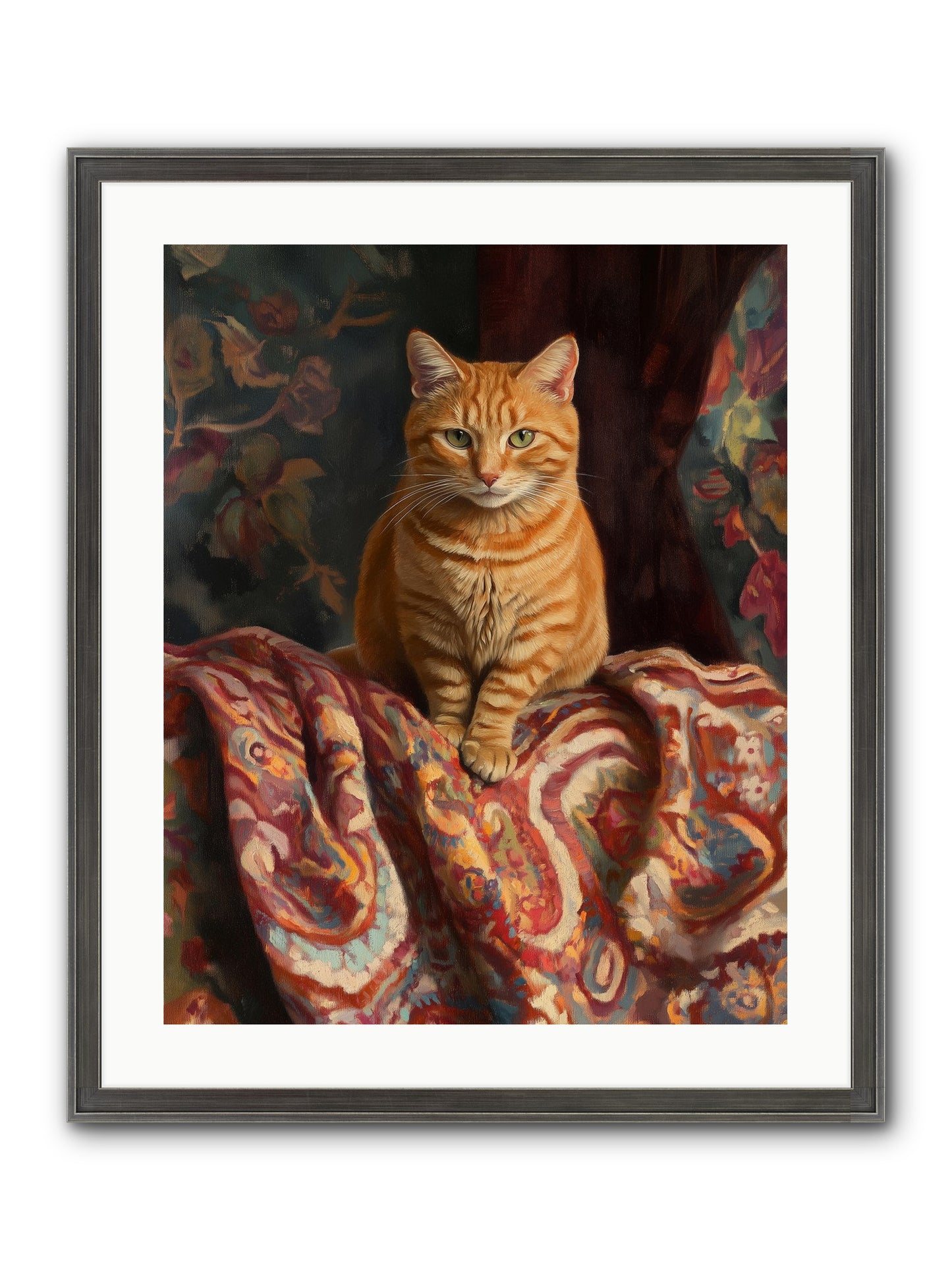 Tapestry Whisperer Framed Print - Slimwoods Black/Silver 20x25