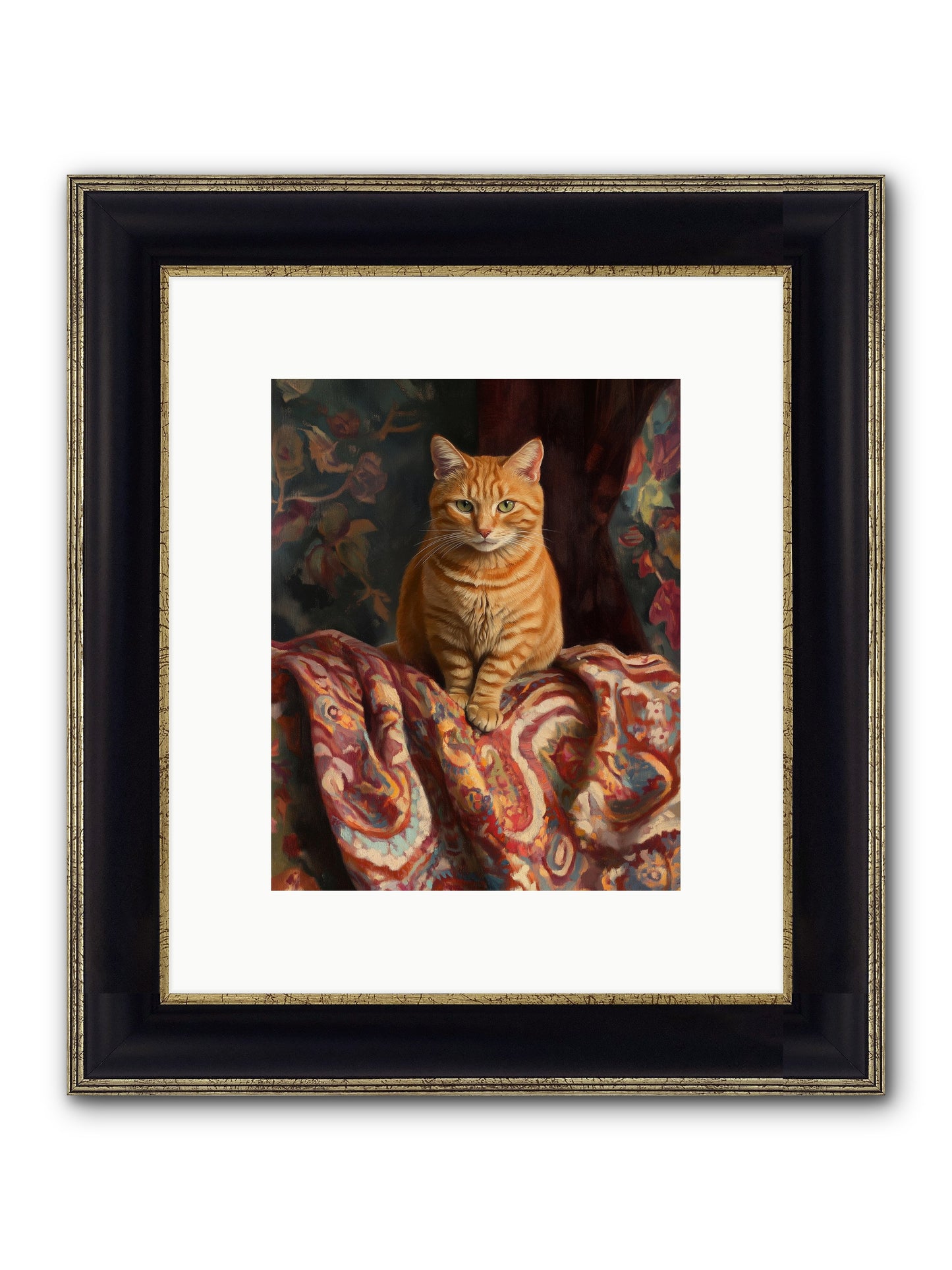 Tapestry Whisperer Framed Print - Black & Gold 8x10