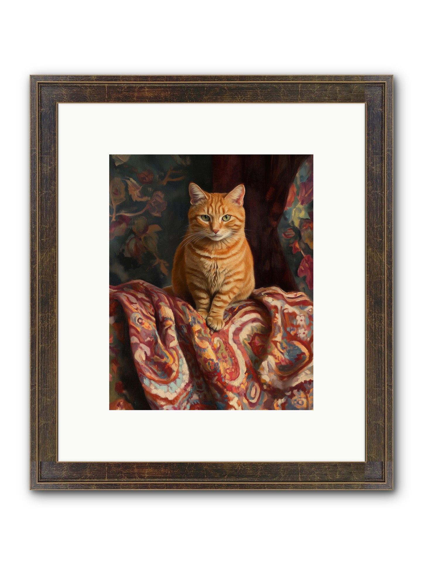 Tapestry Whisperer Framed Print - Slimwoods Black/Gold 8x10