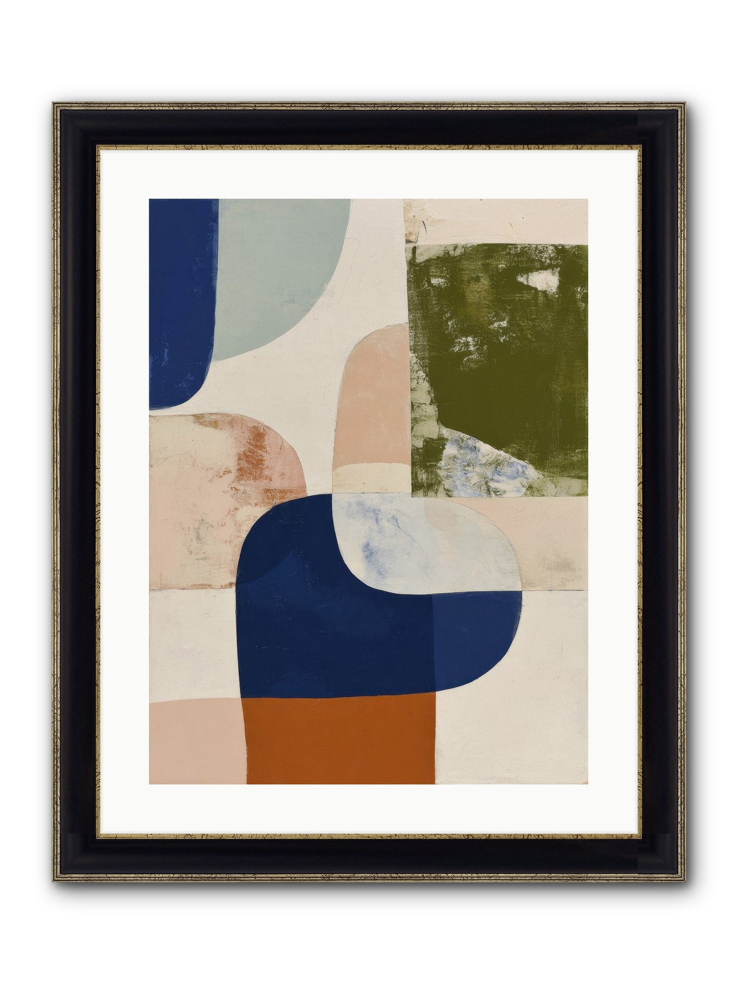 Tarnished Gale Framed Print - Black & Gold 18x24