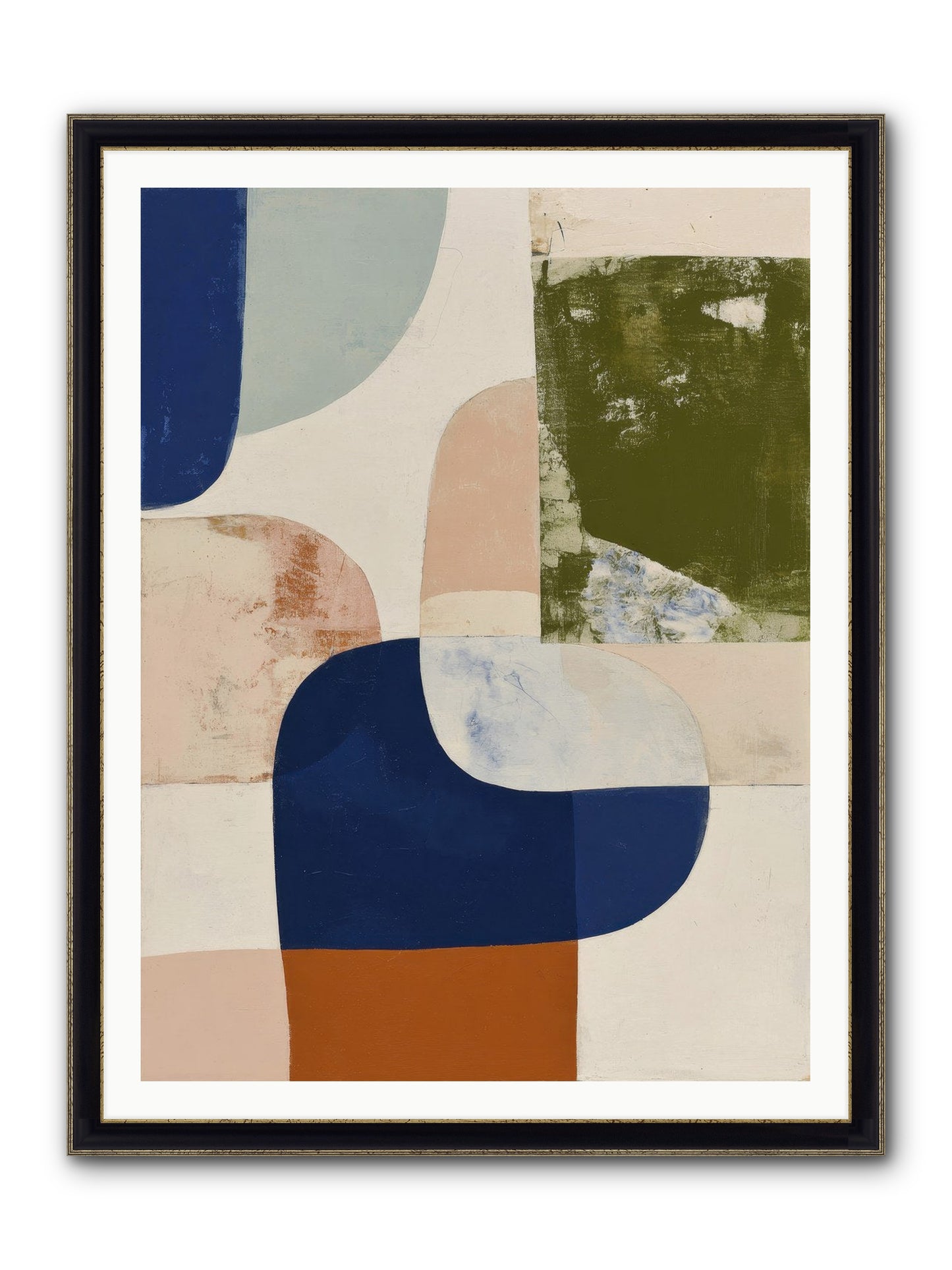 Tarnished Gale Framed Print - Black & Gold 36x48