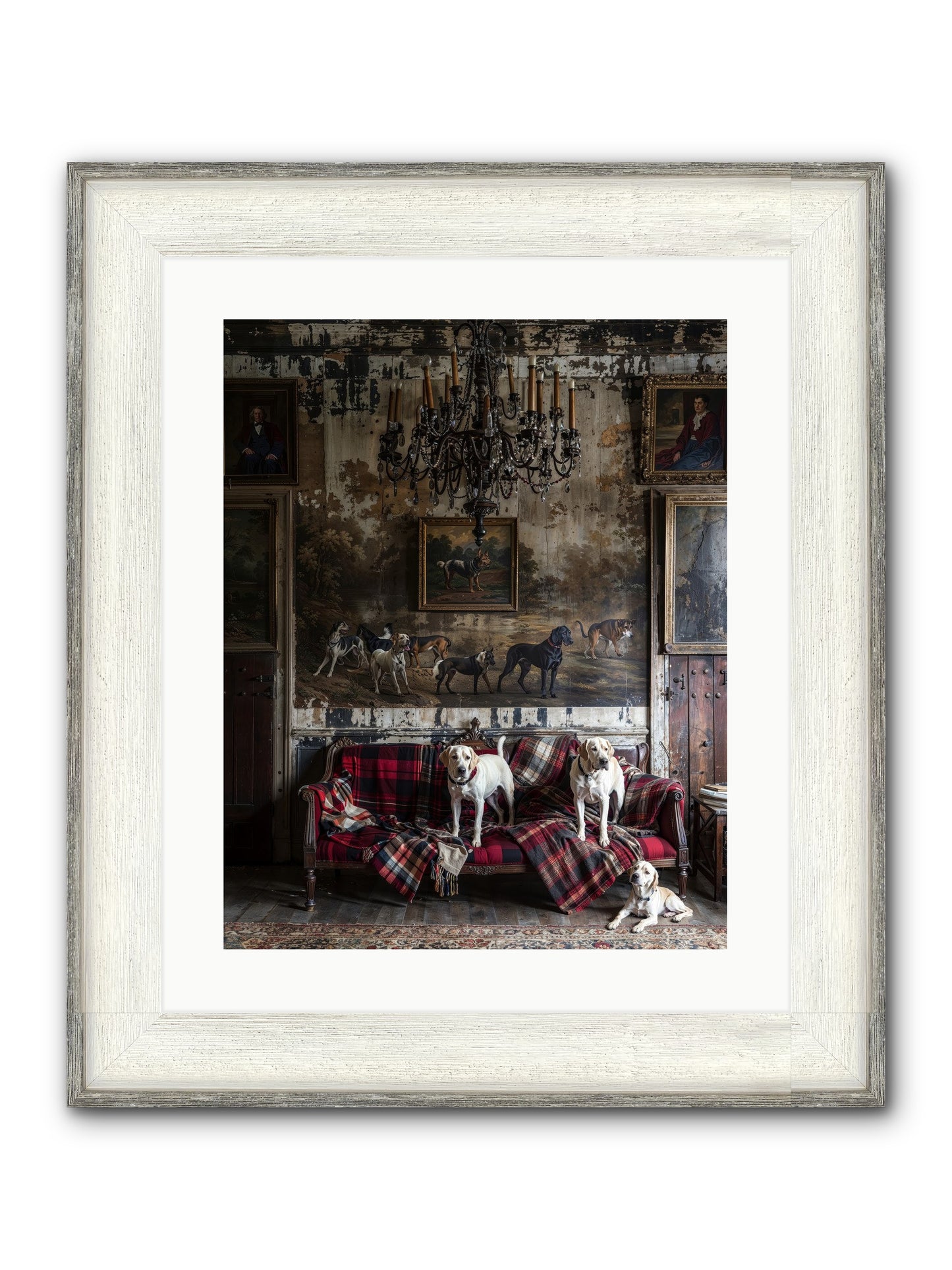 Tartan Tails & Co. Framed Print - Driftwood White 16x20