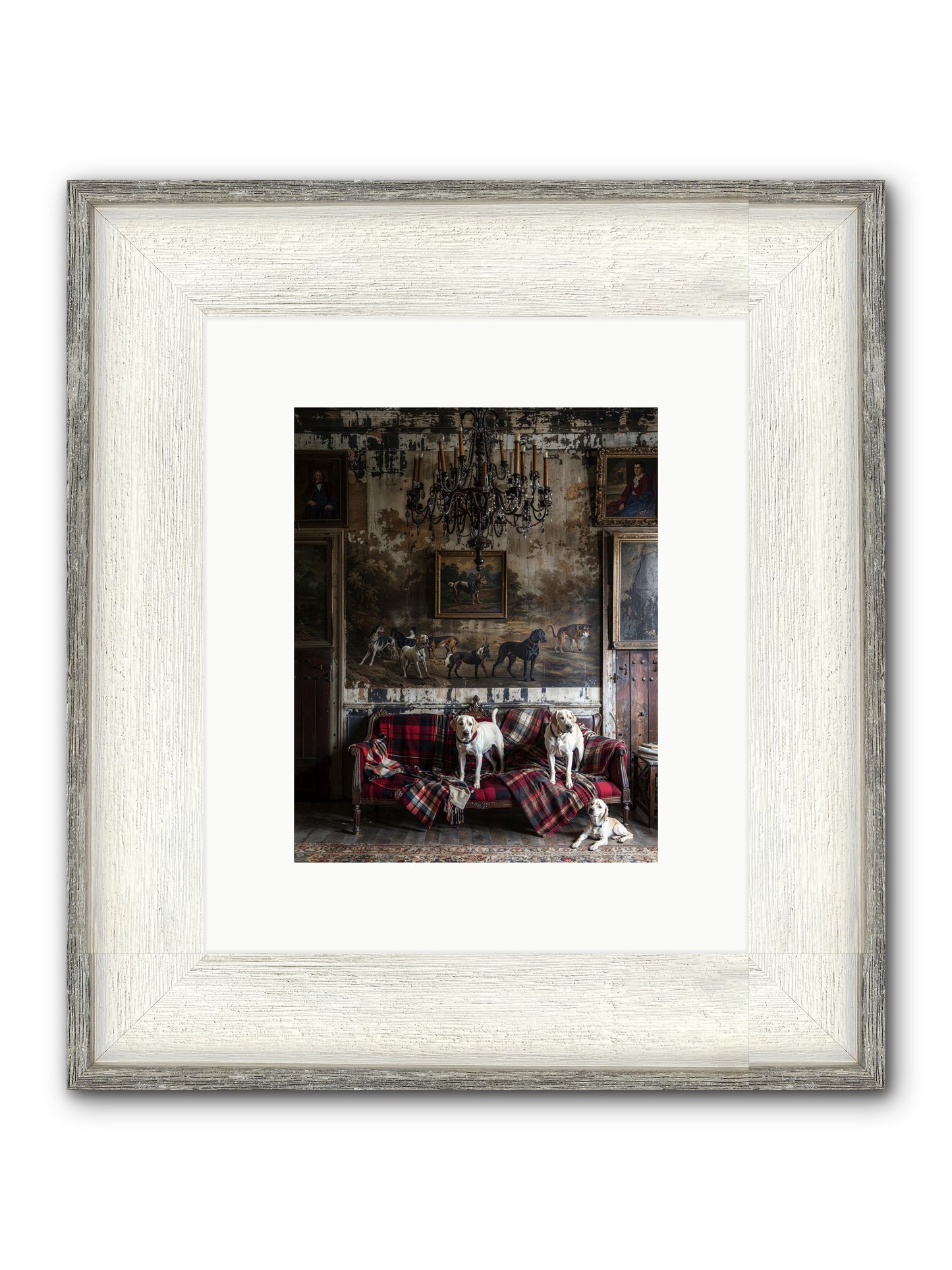 Tartan Tails & Co. Framed Print - Driftwood White 8x10
