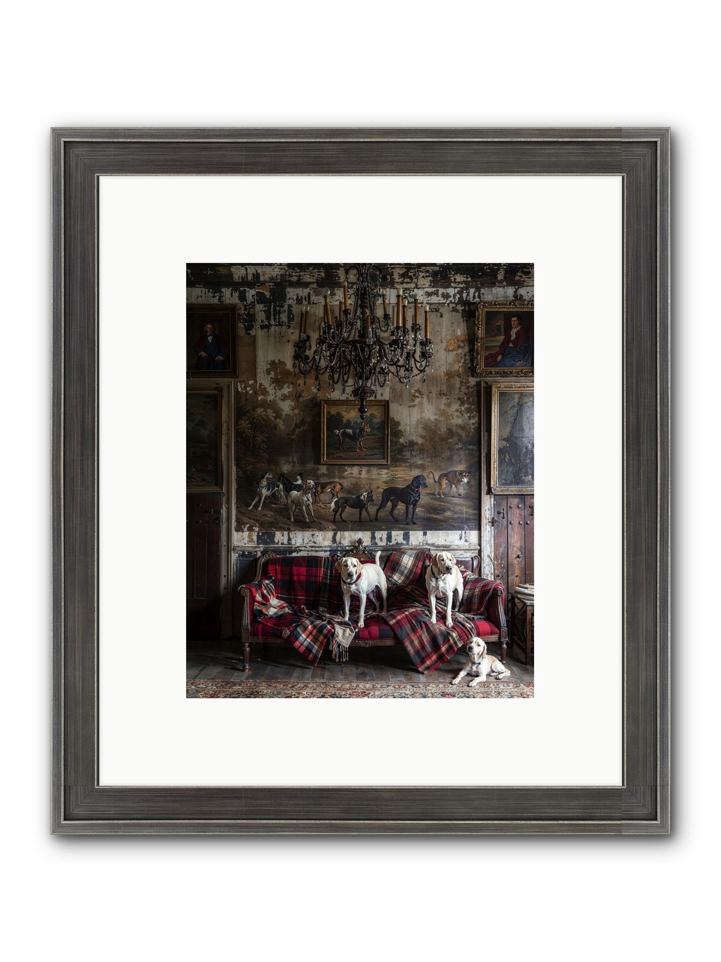 Tartan Tails & Co. Framed Print - Slimwoods Black/Silver 8x10