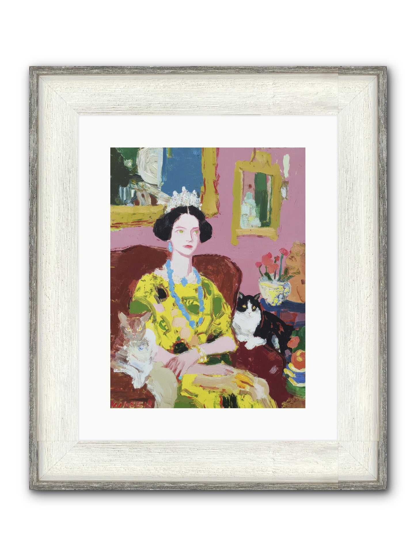 Tea Among Them Framed Print - Driftwood White 12x16