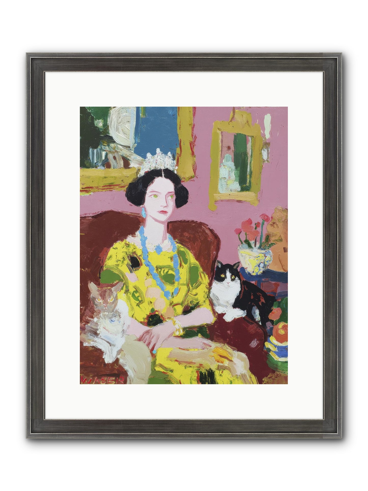 Tea Among Them Framed Print - Slimwoods Black/Silver 12x16