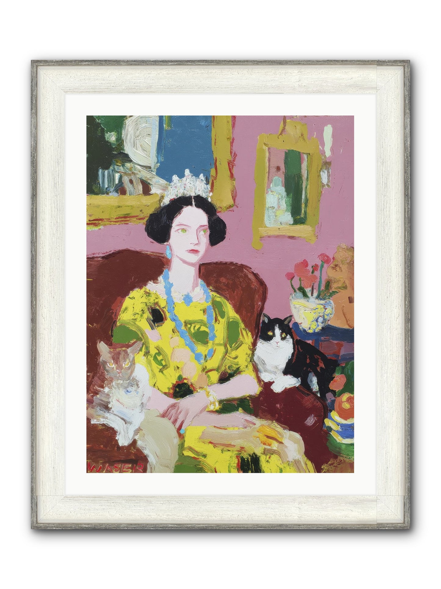 Tea Among Them Framed Print - Driftwood White 24x32