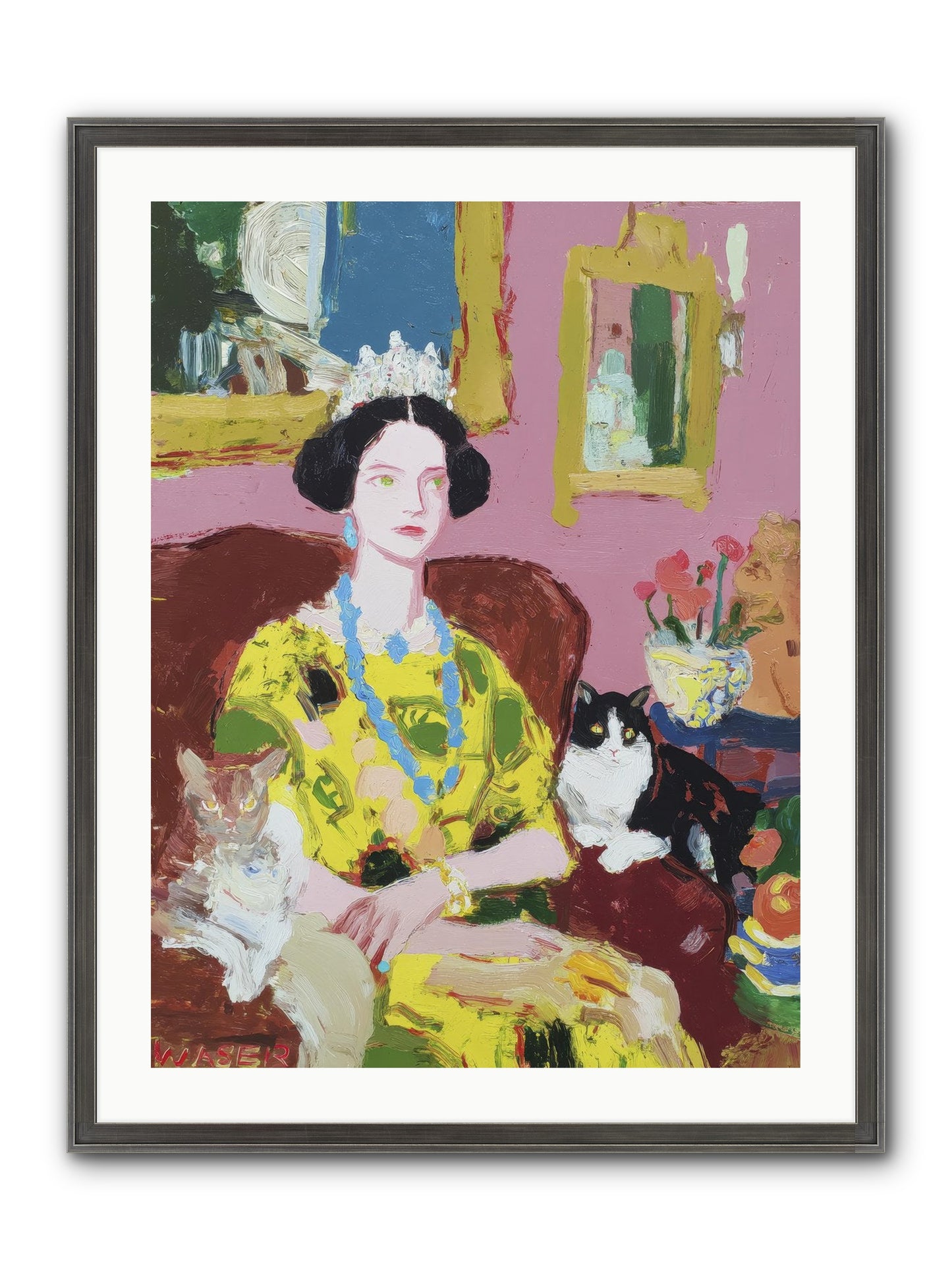 Tea Among Them Framed Print - Slimwoods Black/Silver 24x32