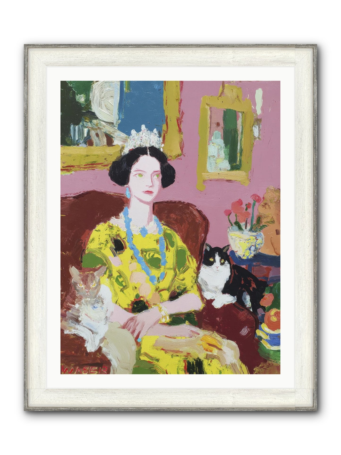 Tea Among Them Framed Print - Driftwood White 30x40