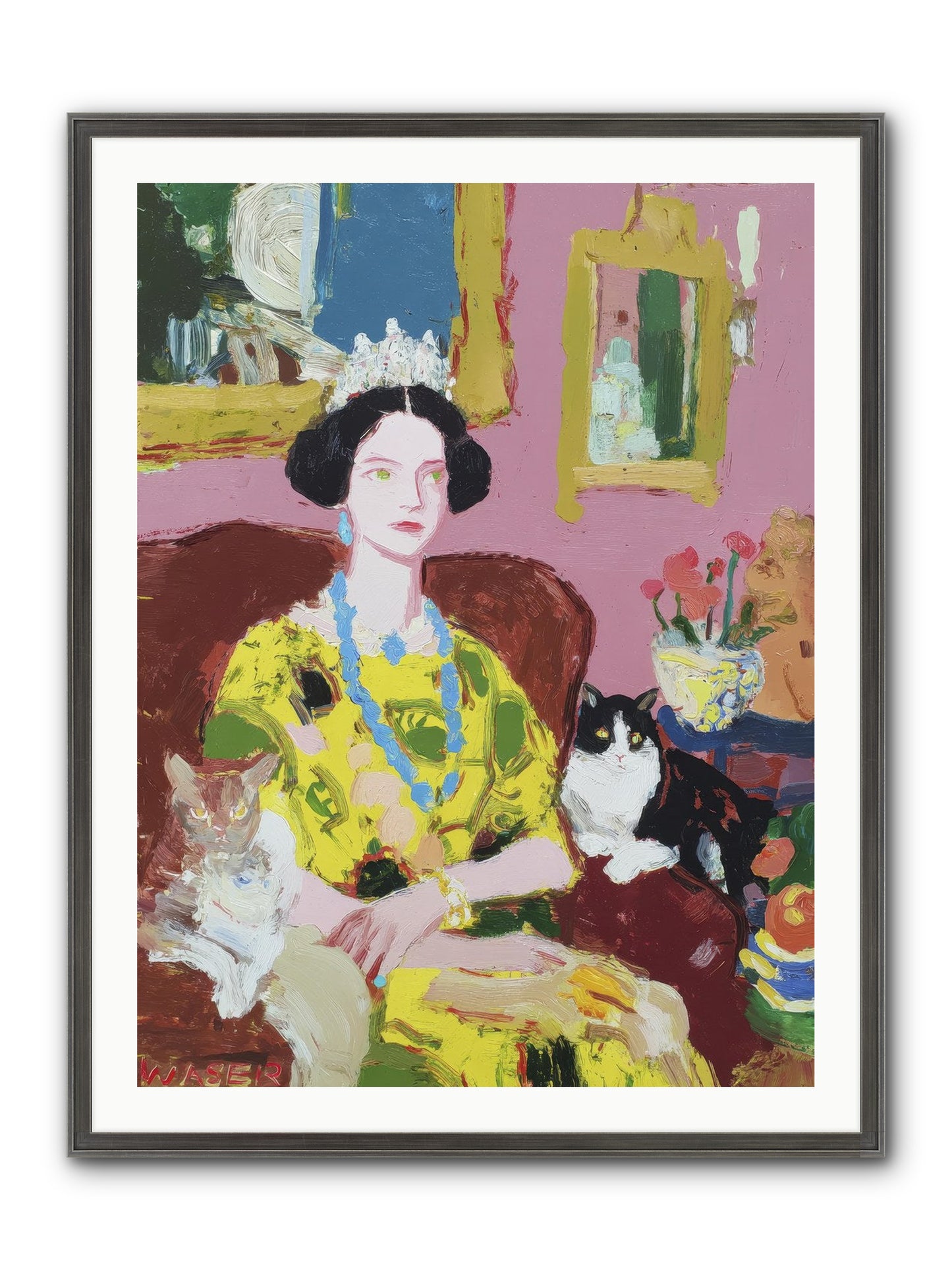 Tea Among Them Framed Print - Slimwoods Black/Silver 30x40