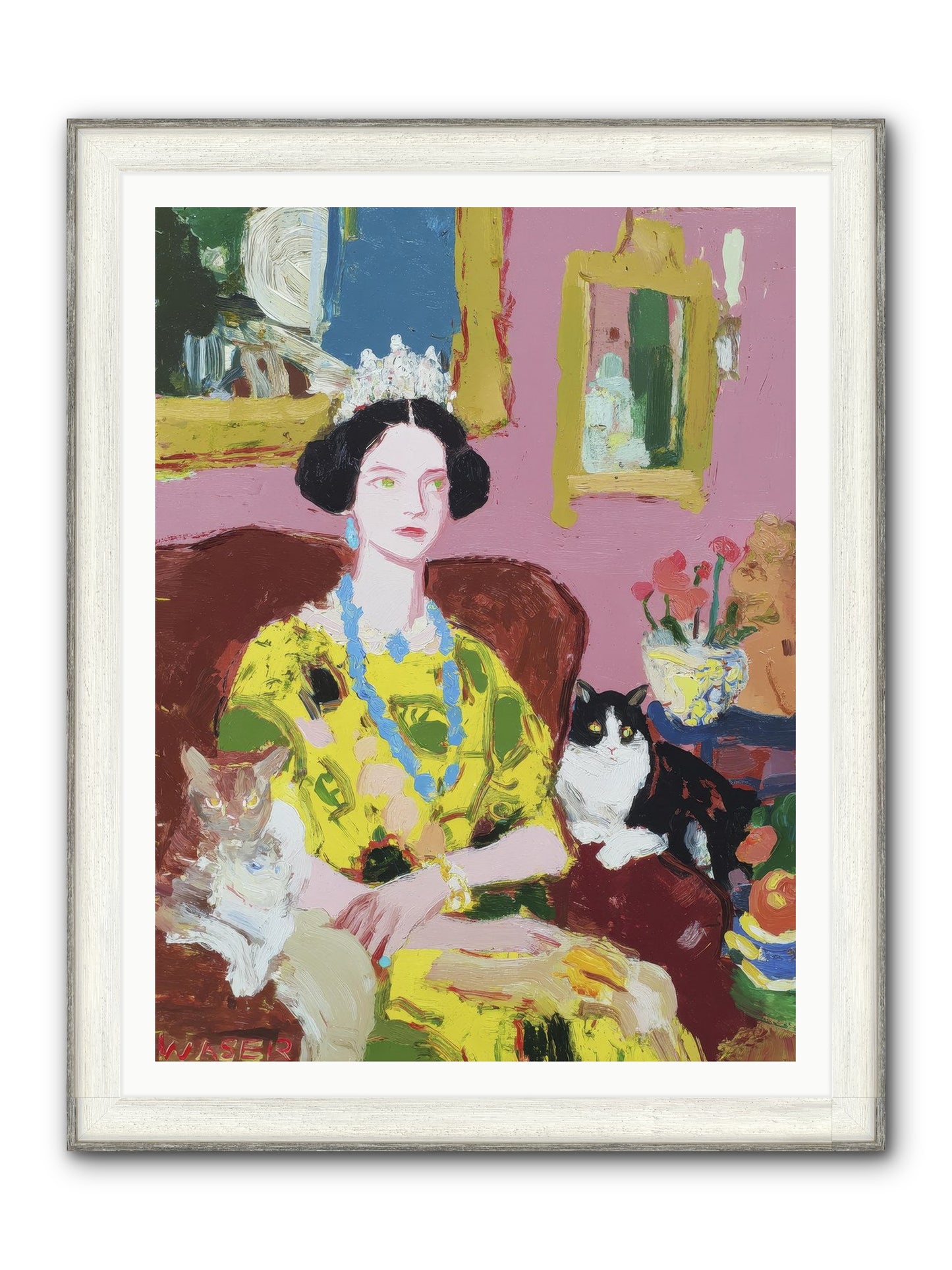 Tea Among Them Framed Print - Driftwood White 36x48