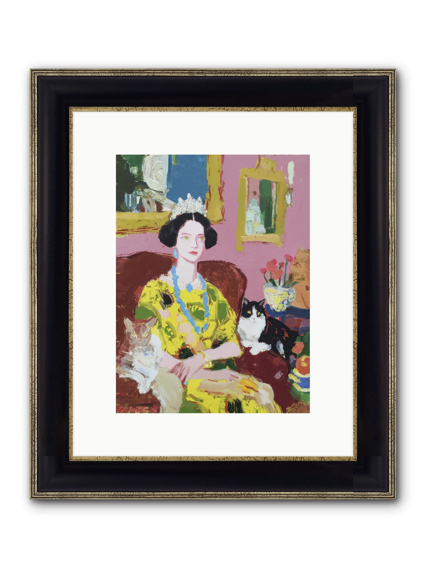 Tea Among Them Framed Print - Black & Gold 9x12