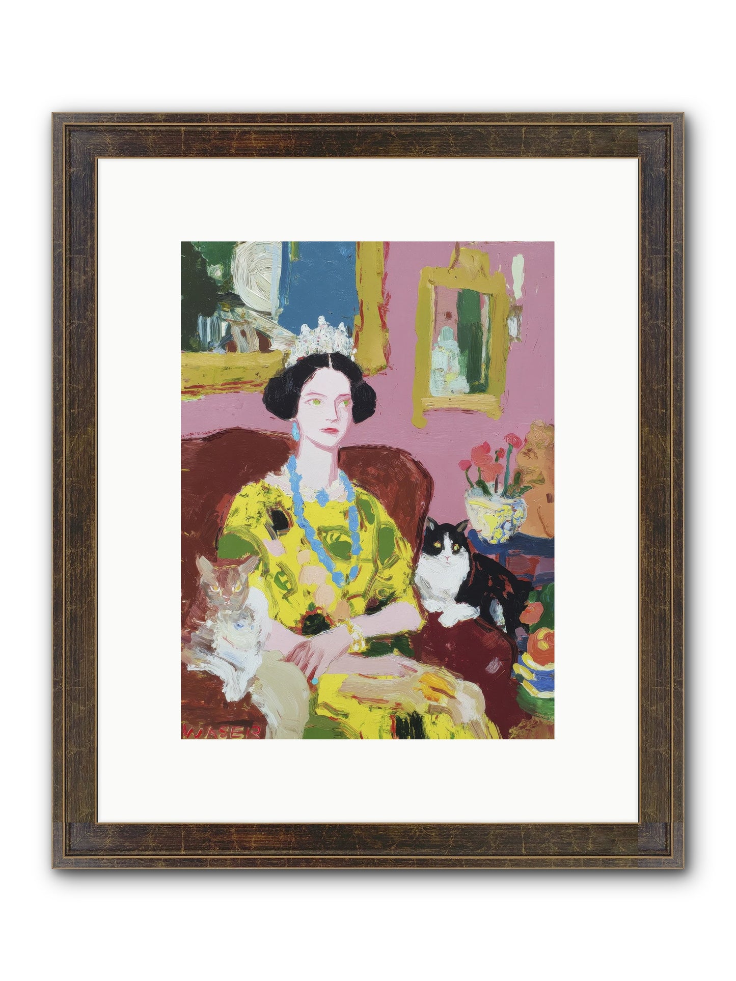 Tea Among Them Framed Print - Slimwoods Black/Gold 9x12