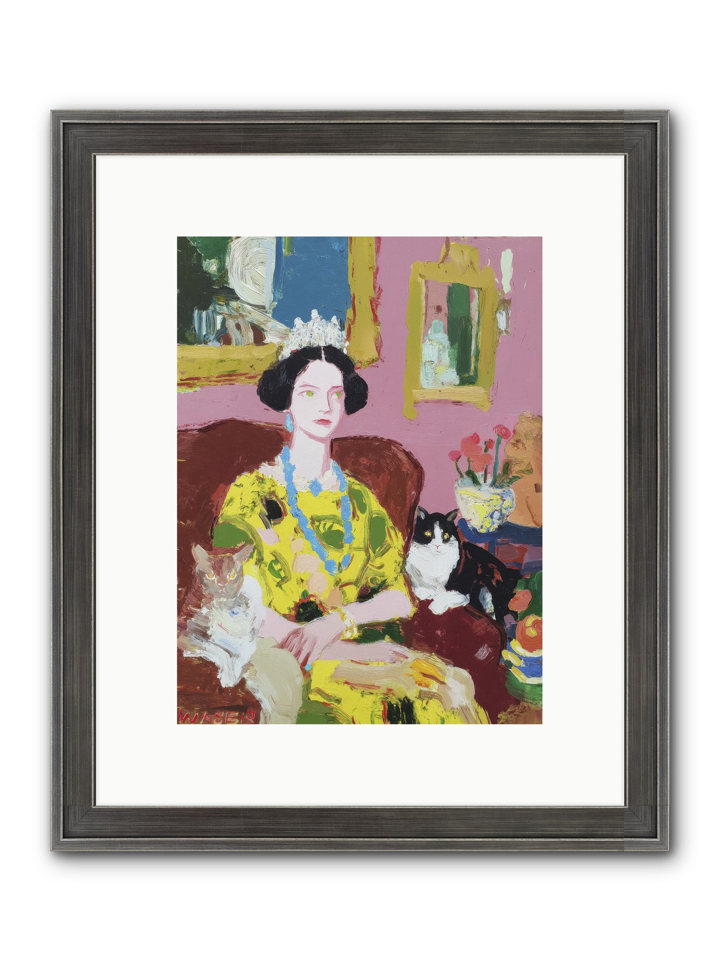 Tea Among Them Framed Print - Slimwoods Black/Silver 9x12
