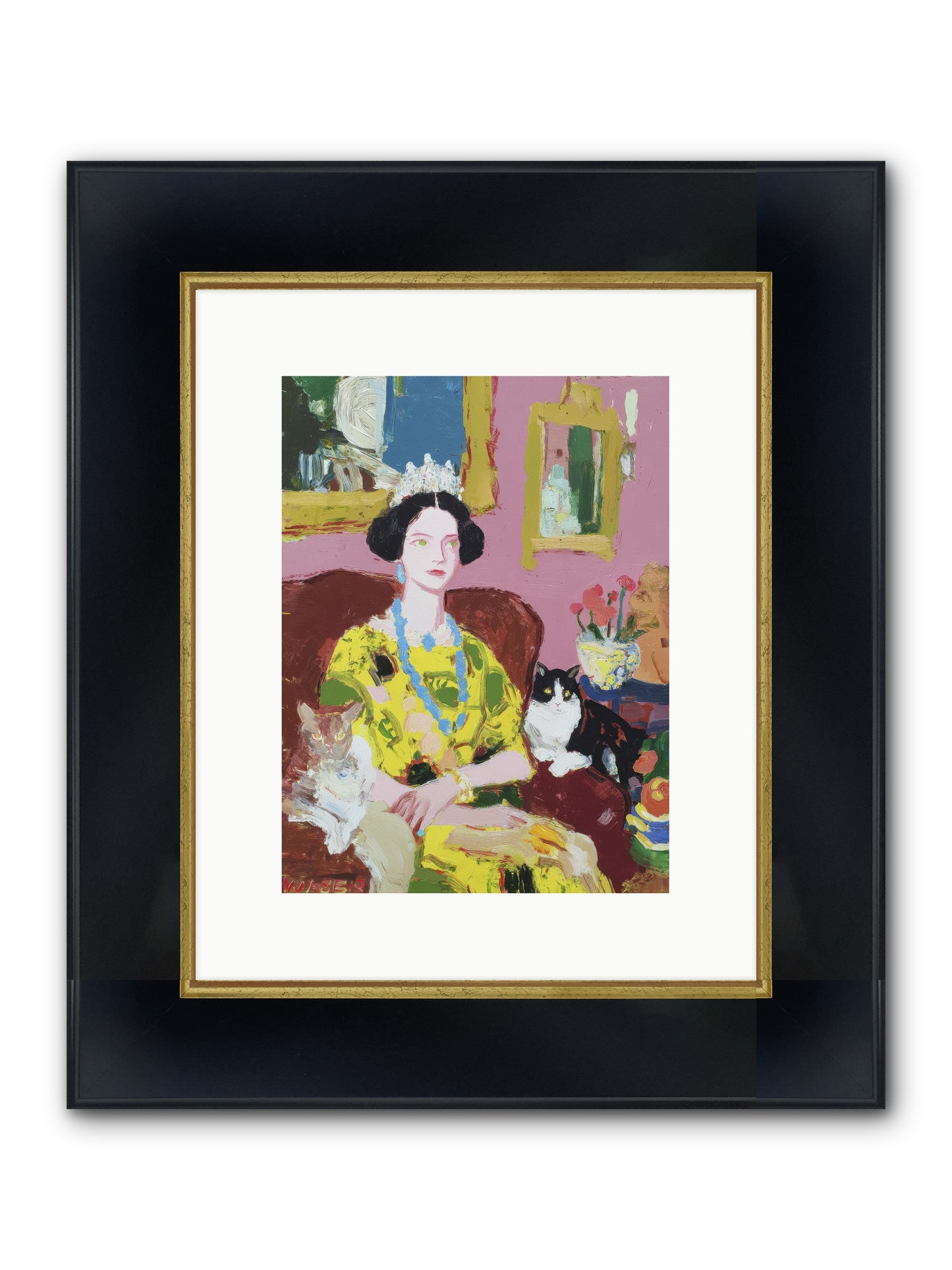 Tea Among Them Framed Print - Wide Black w/Gold 9x12