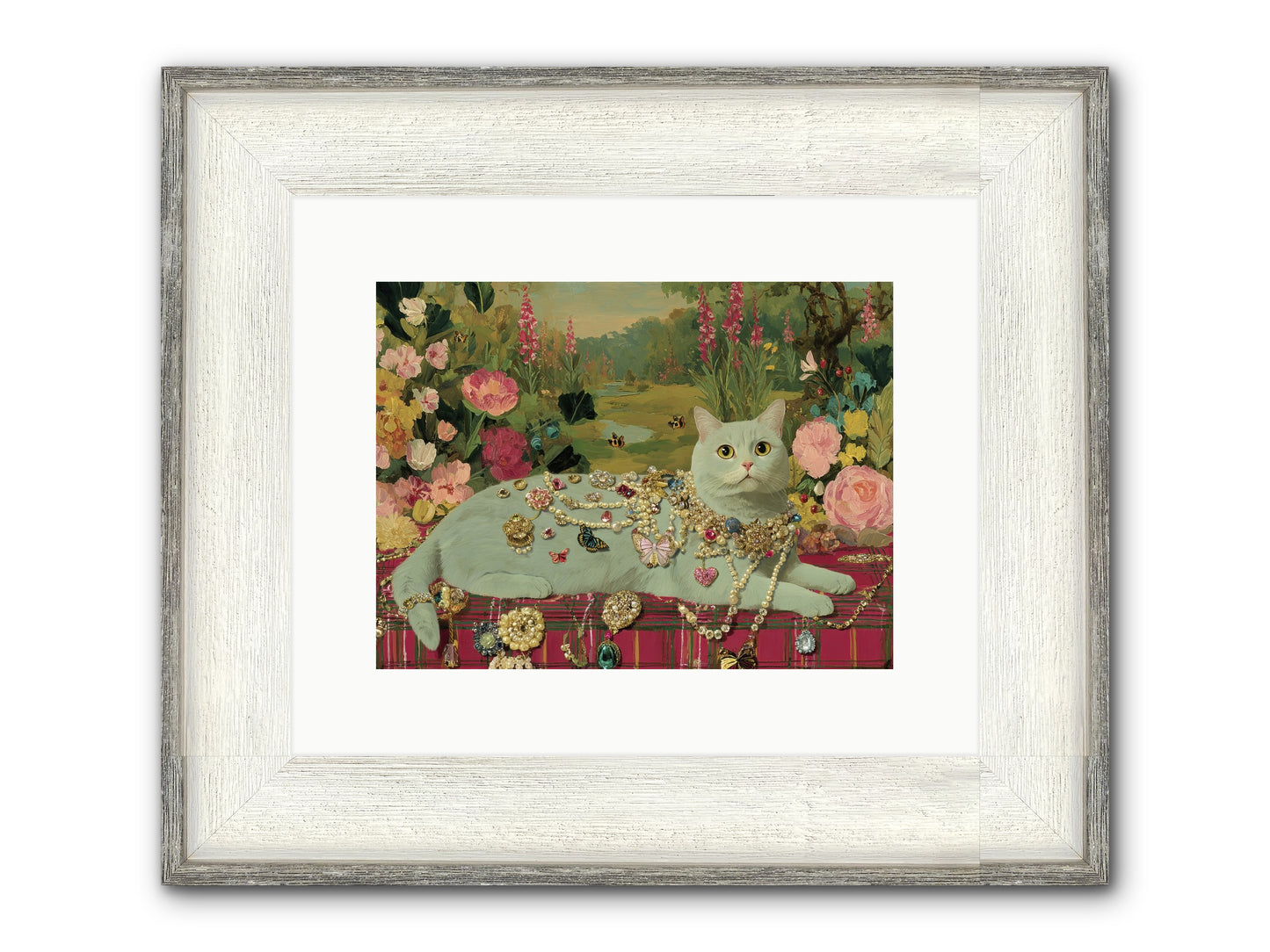 Tea And Tranquility Framed Print - Driftwood White 12x9