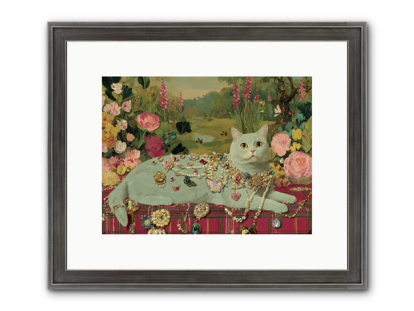 Tea And Tranquility Framed Print - Slimwoods Black/Silver 12x9