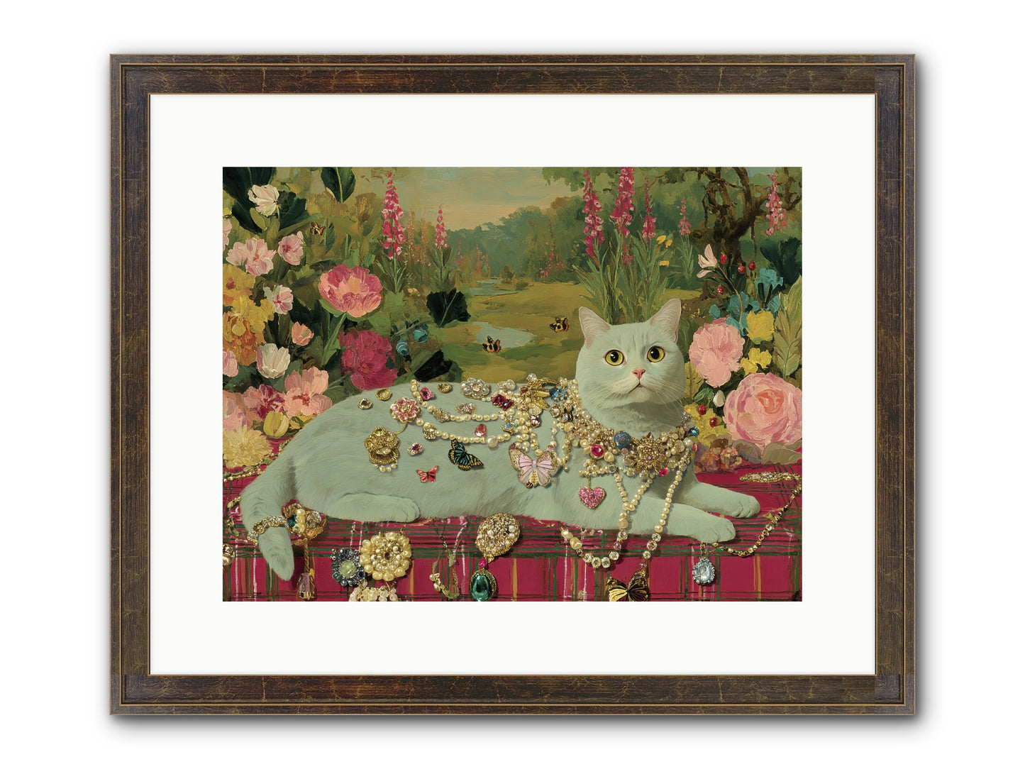 Tea And Tranquility Framed Print - Slimwoods Black/Gold 16x12