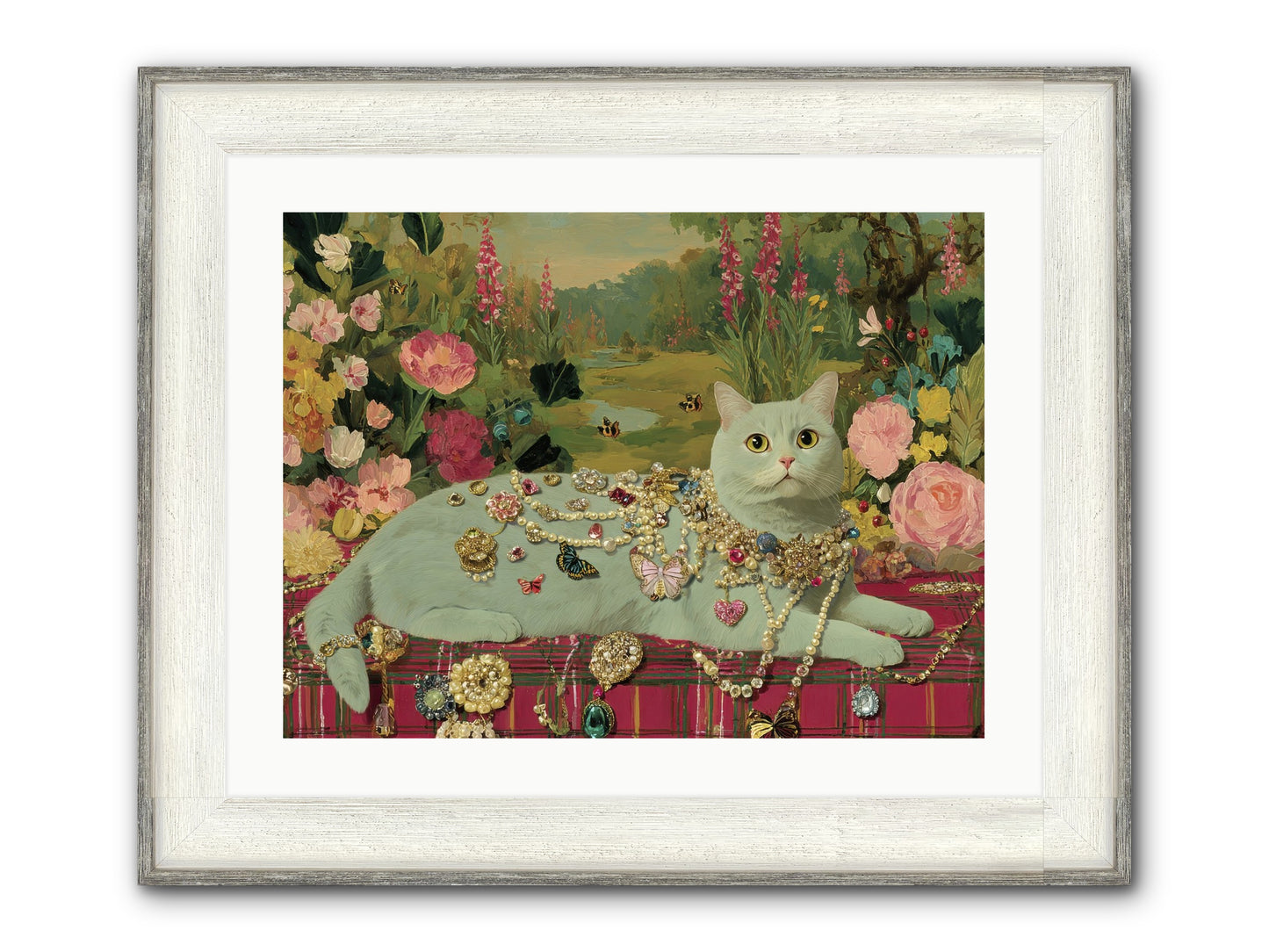 Tea And Tranquility Framed Print - Driftwood White 24x18