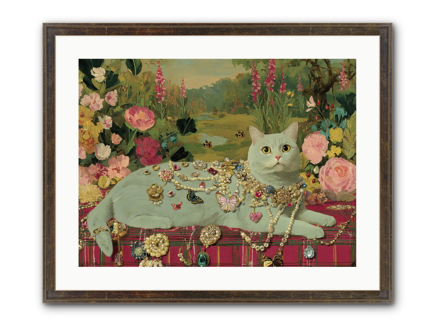 Tea And Tranquility Framed Print - Slimwoods Black/Gold 24x18