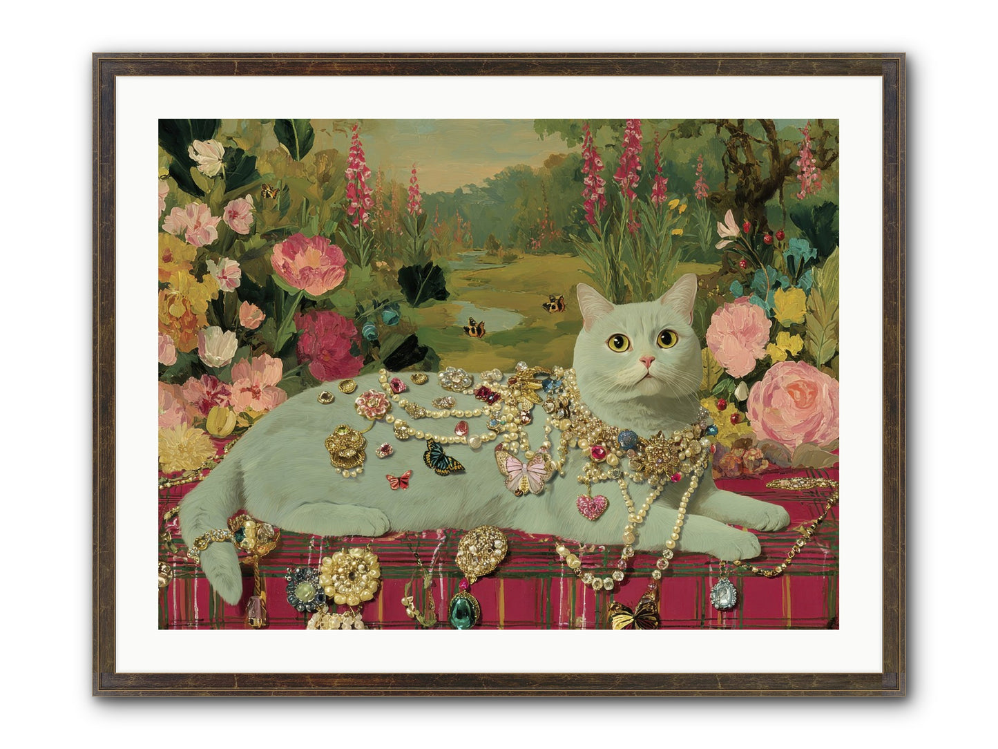Tea And Tranquility Framed Print - Slimwoods Black/Gold 32x24