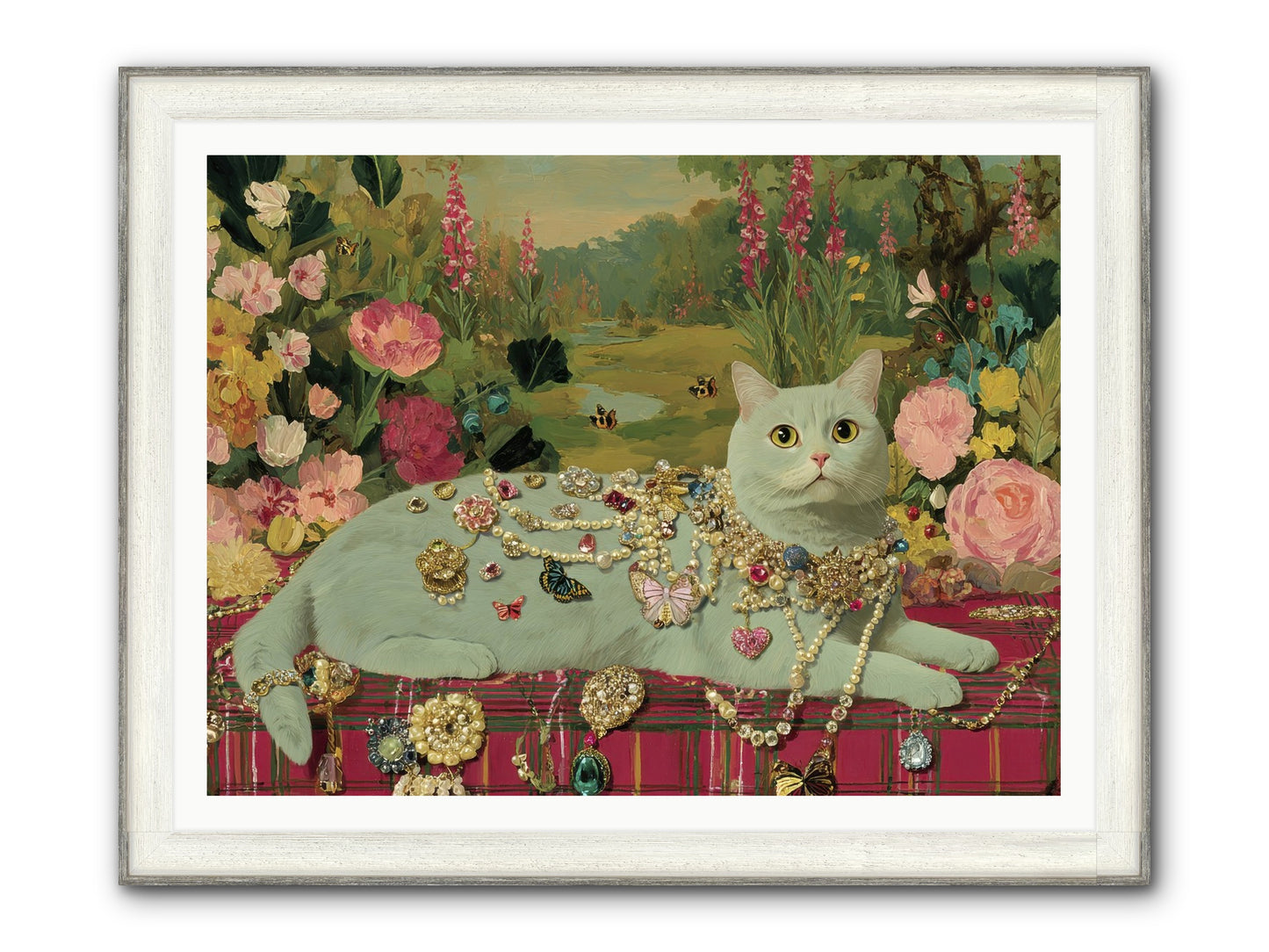 Tea And Tranquility Framed Print - Driftwood White 48x36