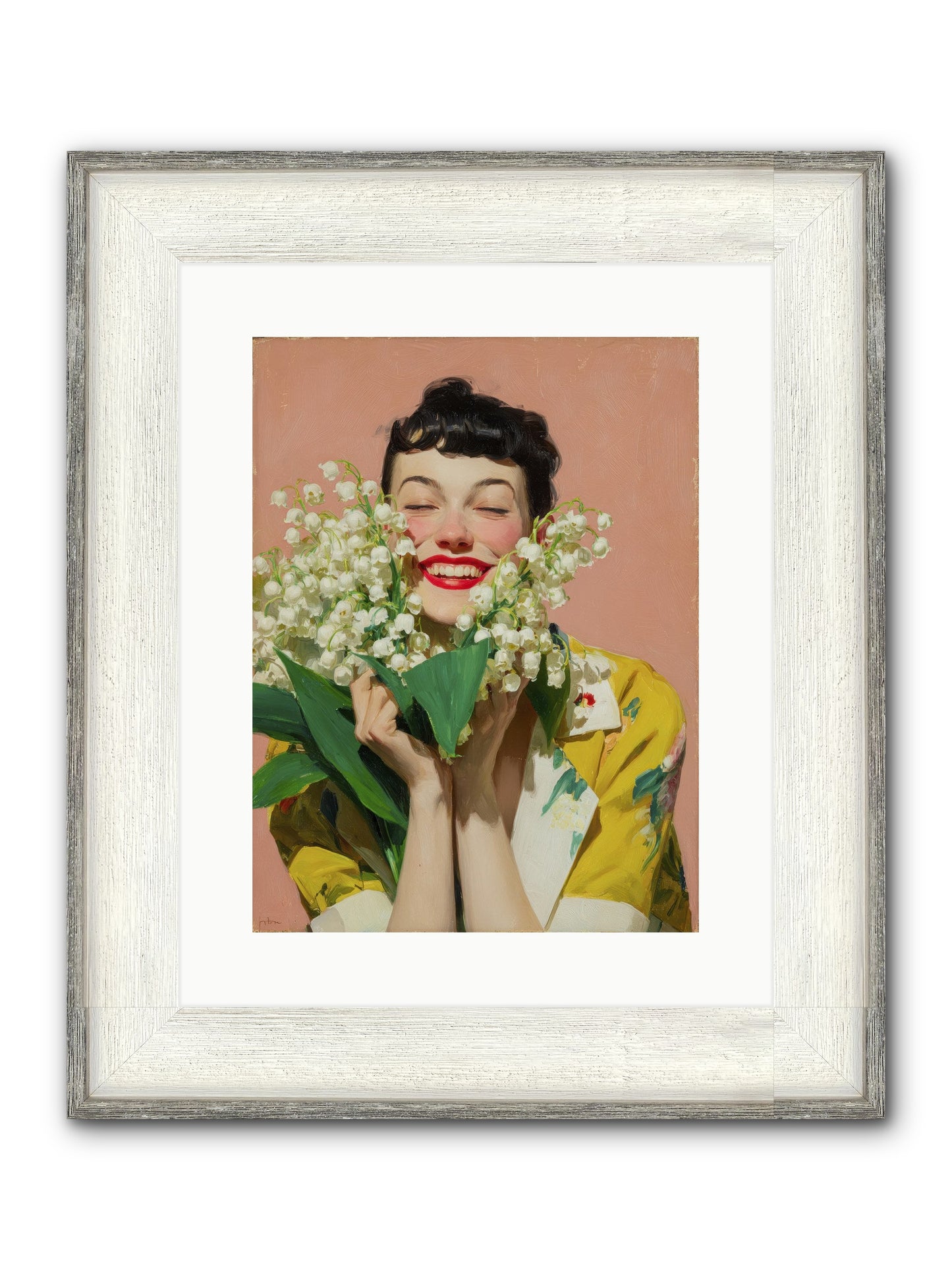 Tea At The Landing Framed Print - Driftwood White 12x16