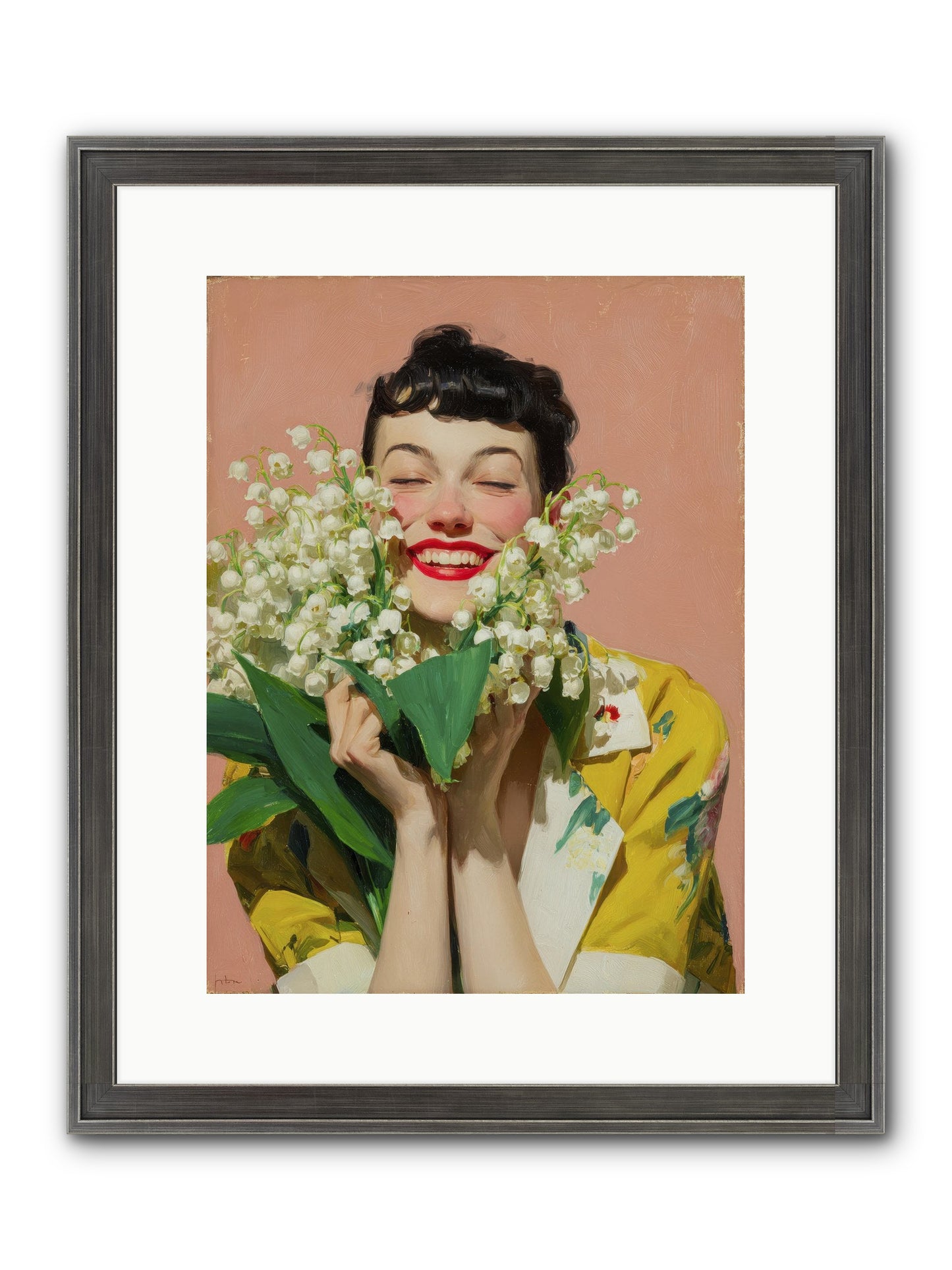 Tea At The Landing Framed Print - Slimwoods Black/Silver 12x16