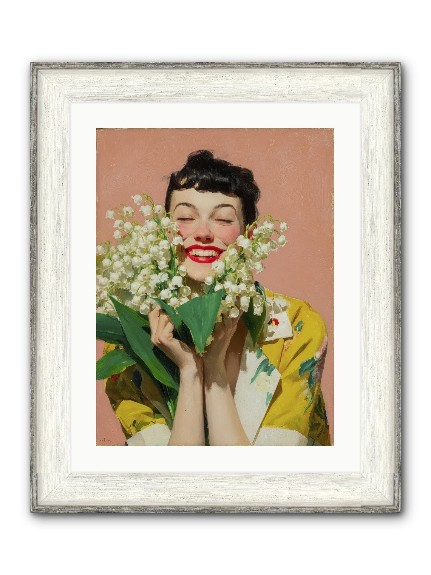 Tea At The Landing Framed Print - Driftwood White 18x24