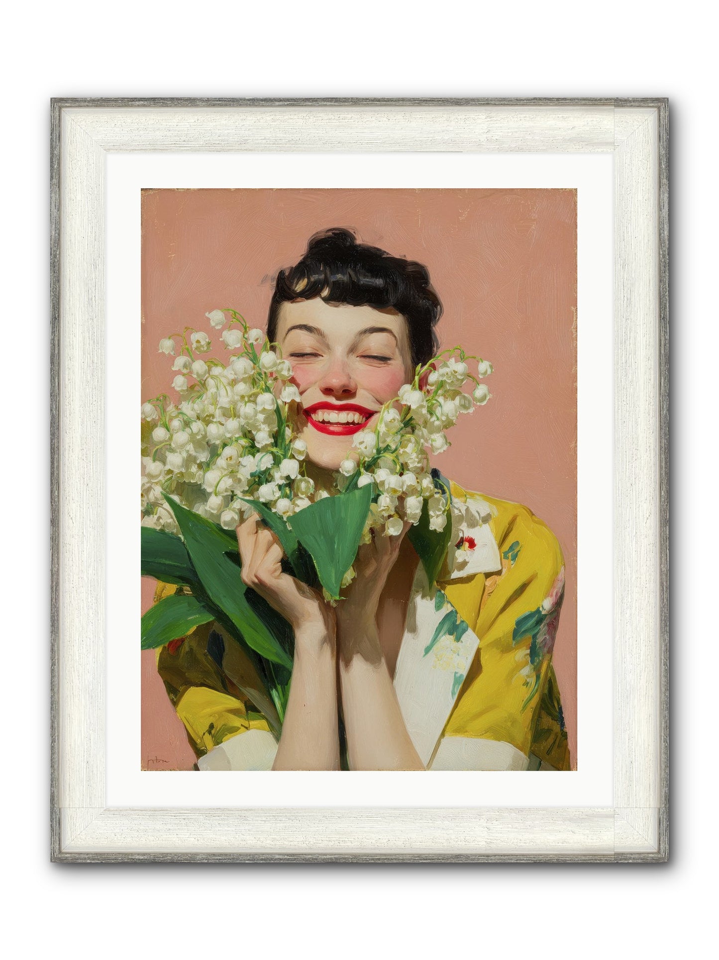 Tea At The Landing Framed Print - Driftwood White 24x32