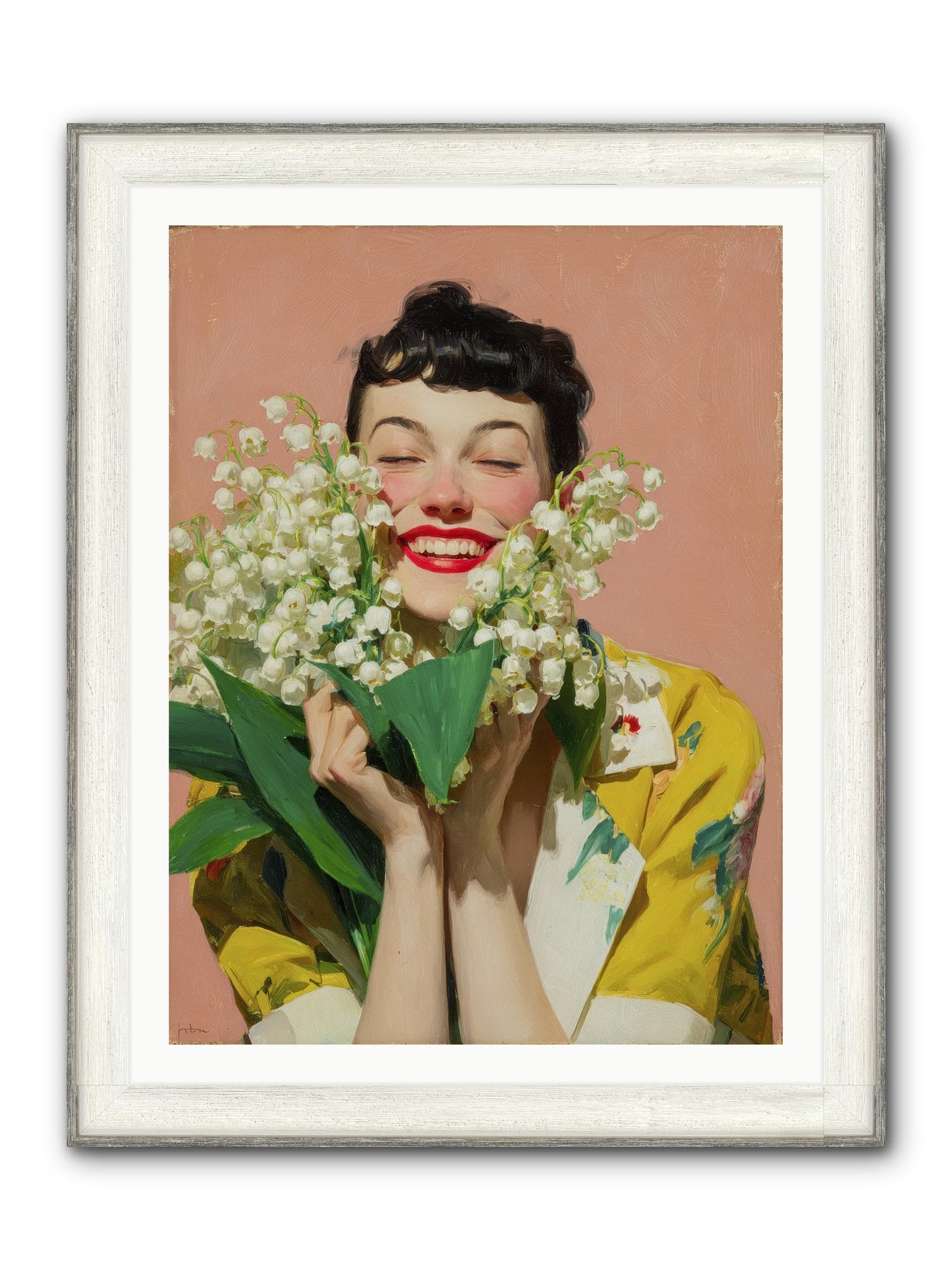 Tea At The Landing Framed Print - Driftwood White 30x40