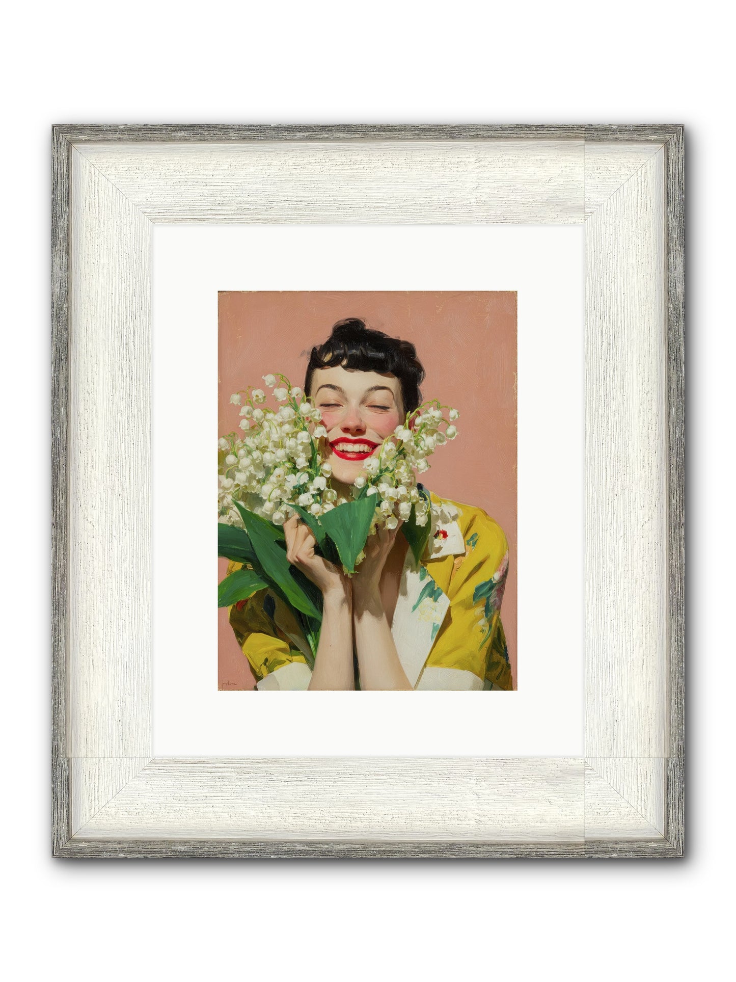 Tea At The Landing Framed Print - Driftwood White 9x12