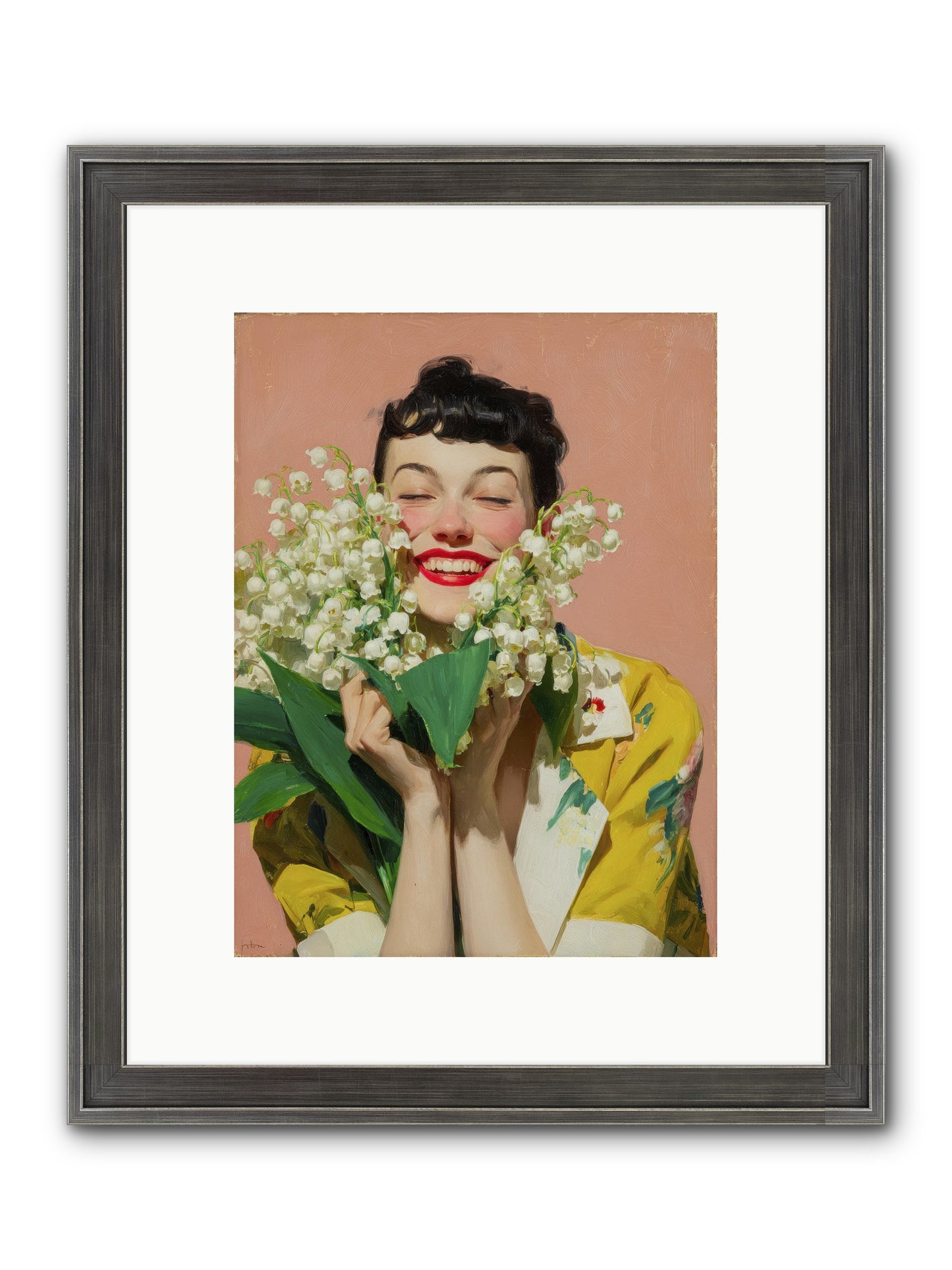 Tea At The Landing Framed Print - Slimwoods Black/Silver 9x12