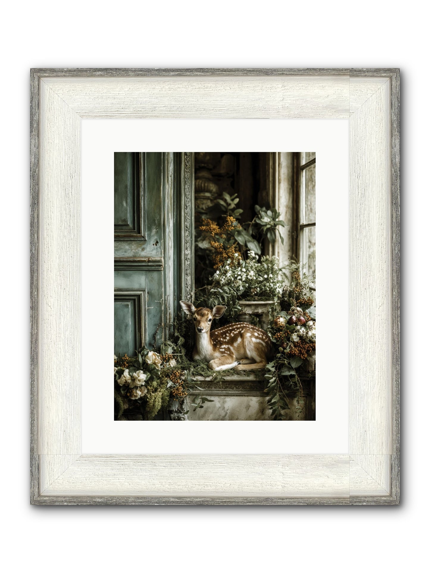 Tea At Twighlight Framed Print - Driftwood White 12x16