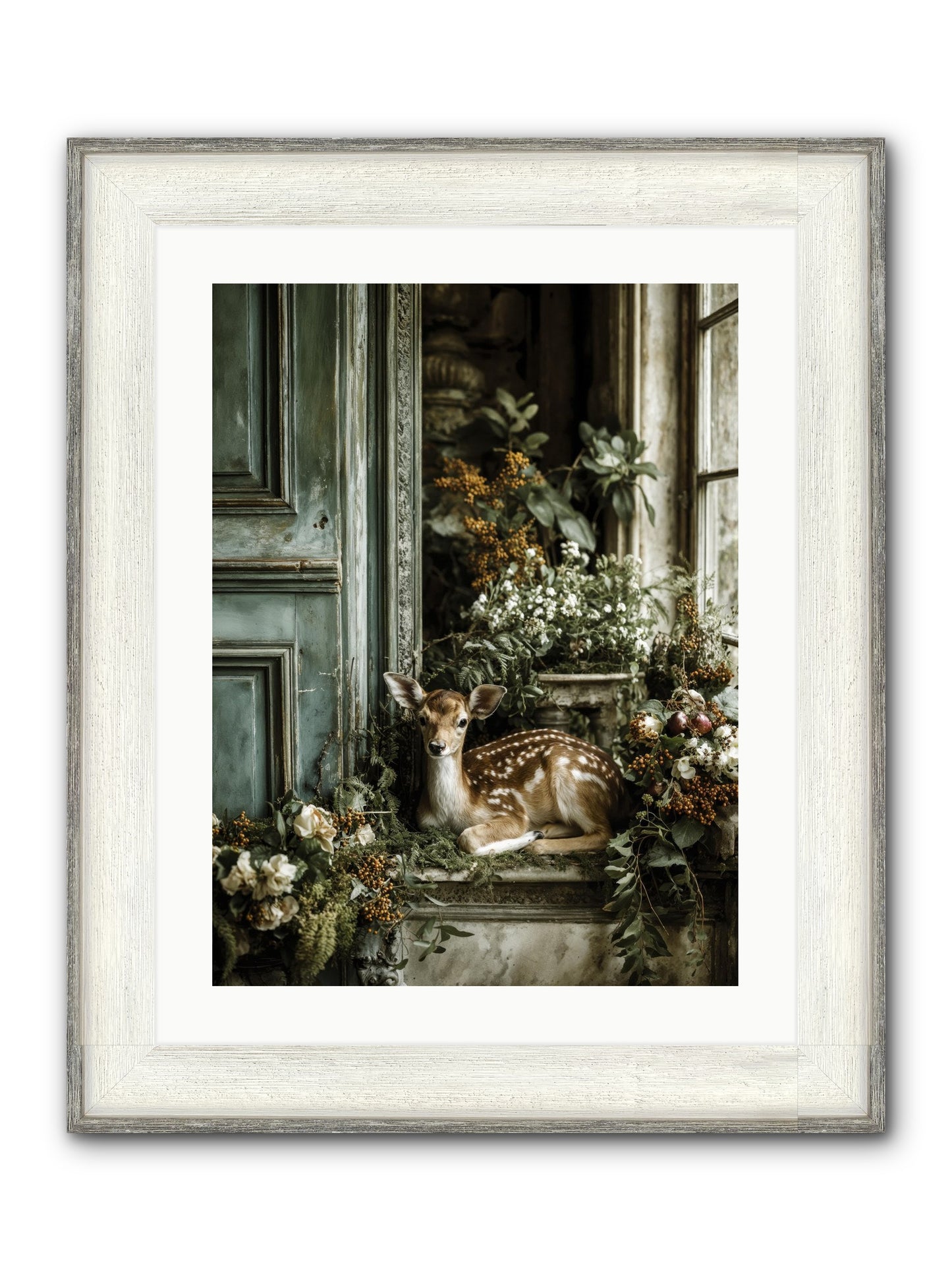 Tea At Twighlight Framed Print - Driftwood White 18x24