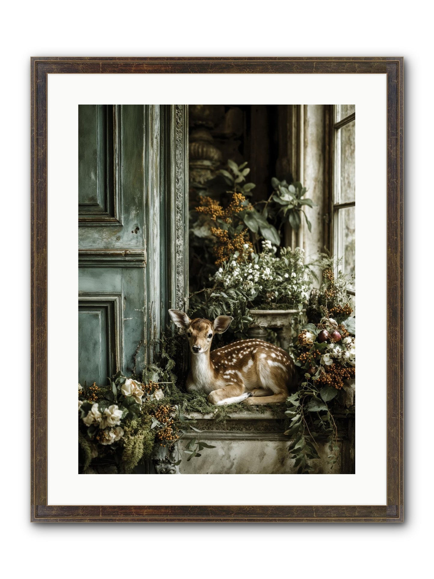 Tea At Twighlight Framed Print - Slimwoods Black/Gold 18x24