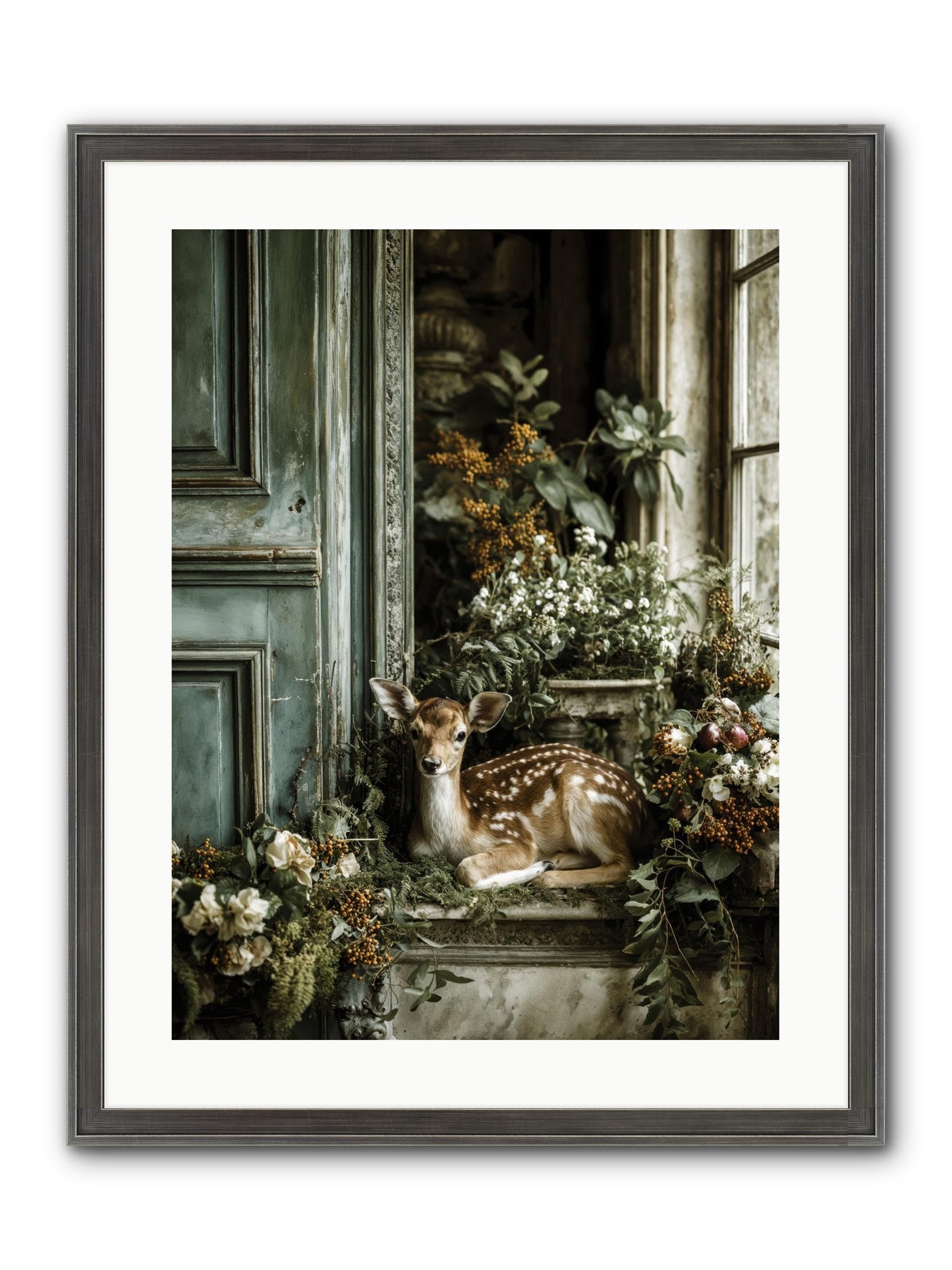 Tea At Twighlight Framed Print - Slimwoods Black/Silver 18x24