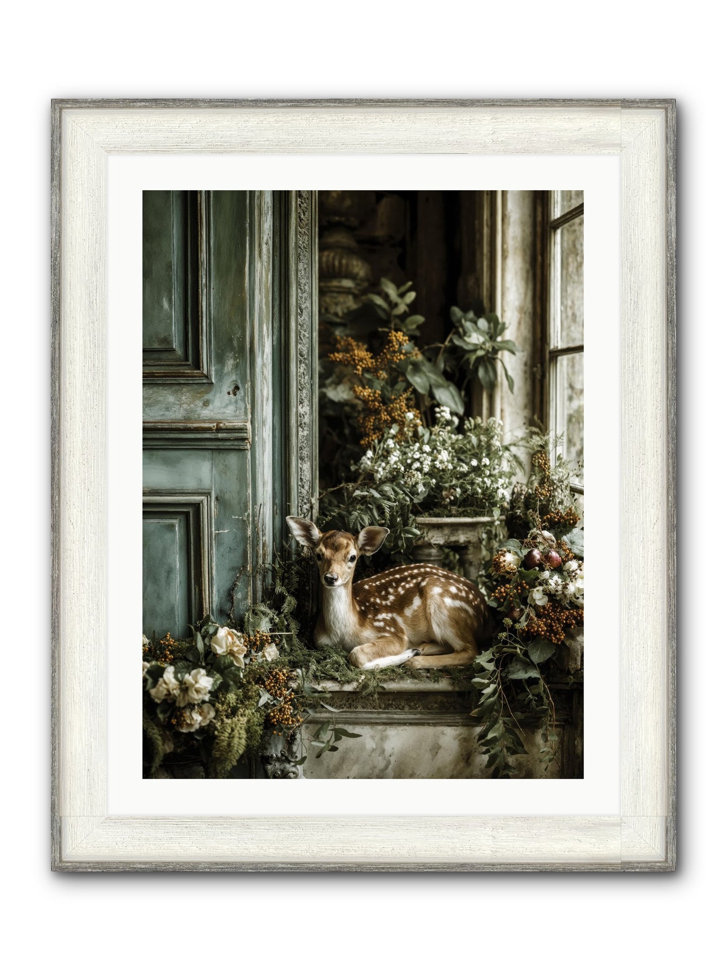 Tea At Twighlight Framed Print - Driftwood White 24x32