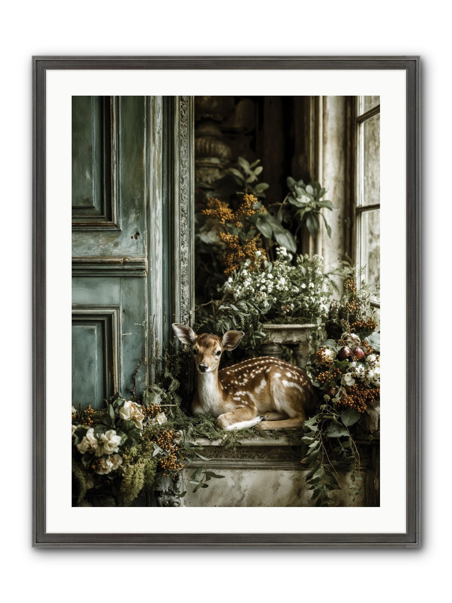 Tea At Twighlight Framed Print - Slimwoods Black/Silver 24x32