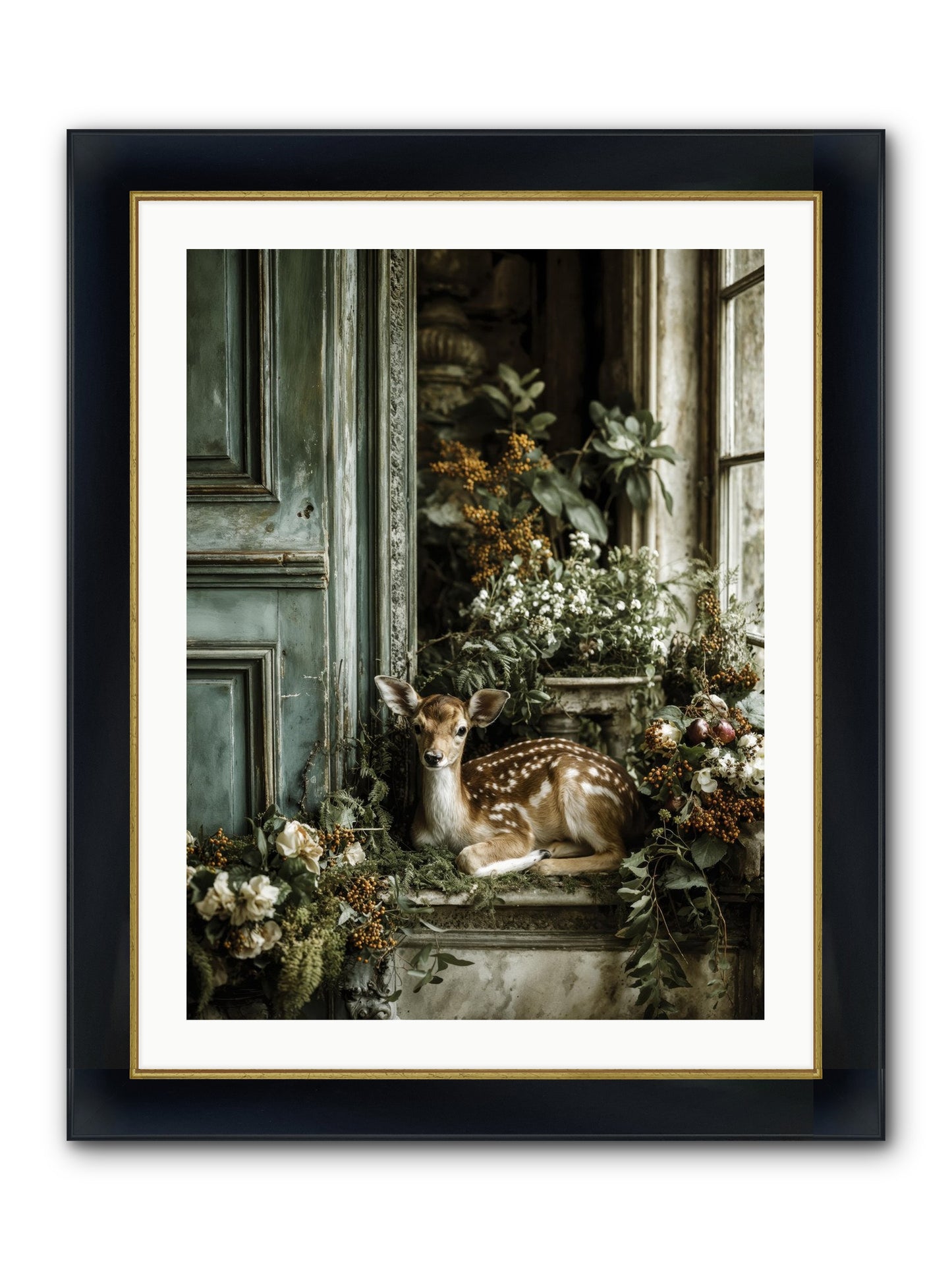 Tea At Twighlight Framed Print - Wide Black w/Gold 24x32