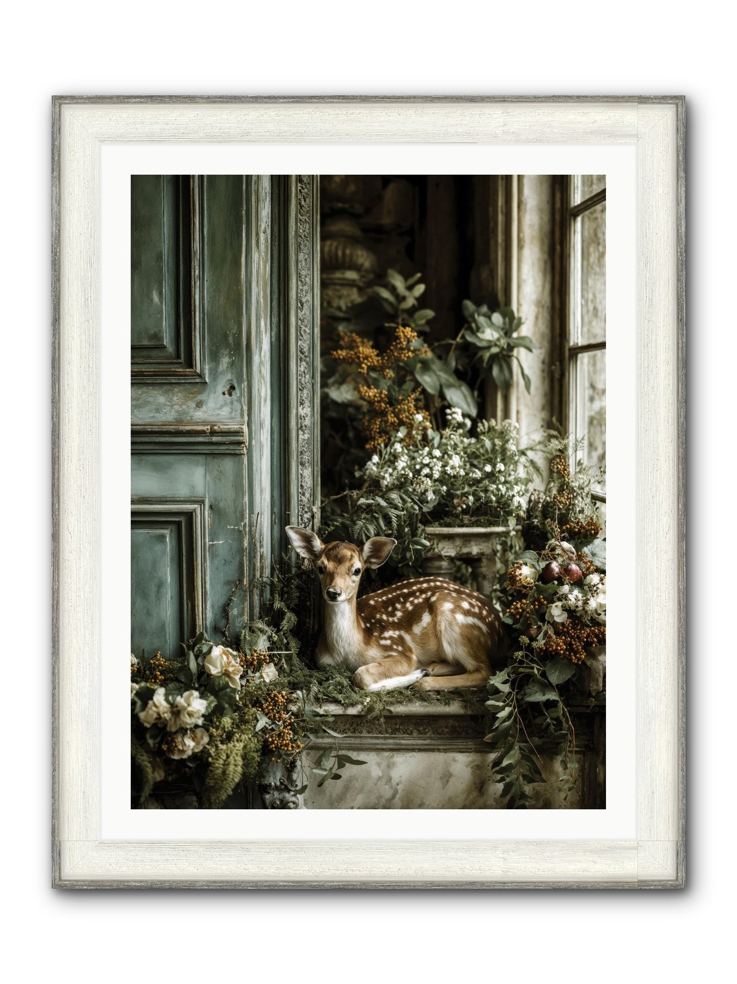 Tea At Twighlight Framed Print - Driftwood White 30x40