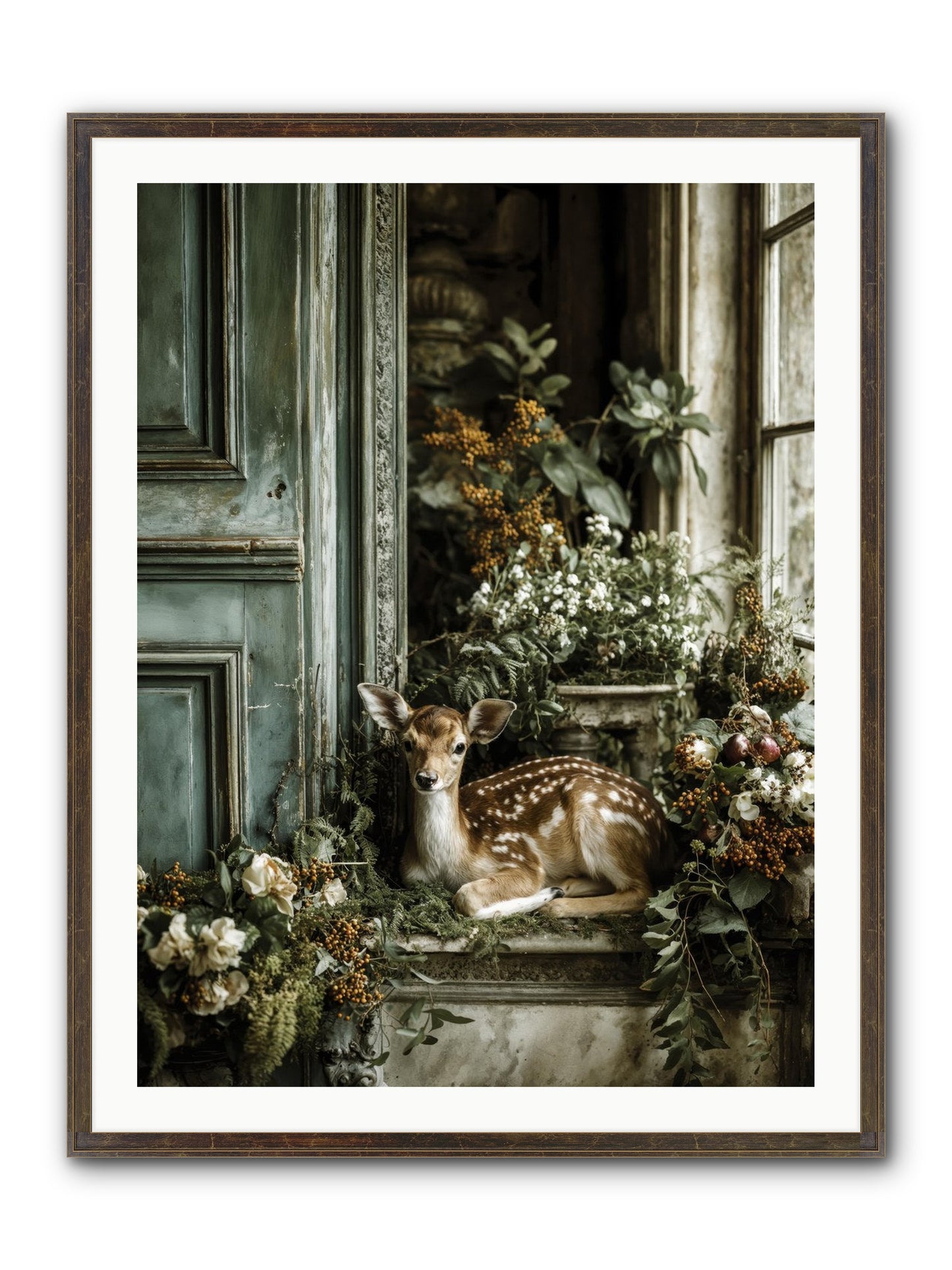 Tea At Twighlight Framed Print - Slimwoods Black/Gold 30x40