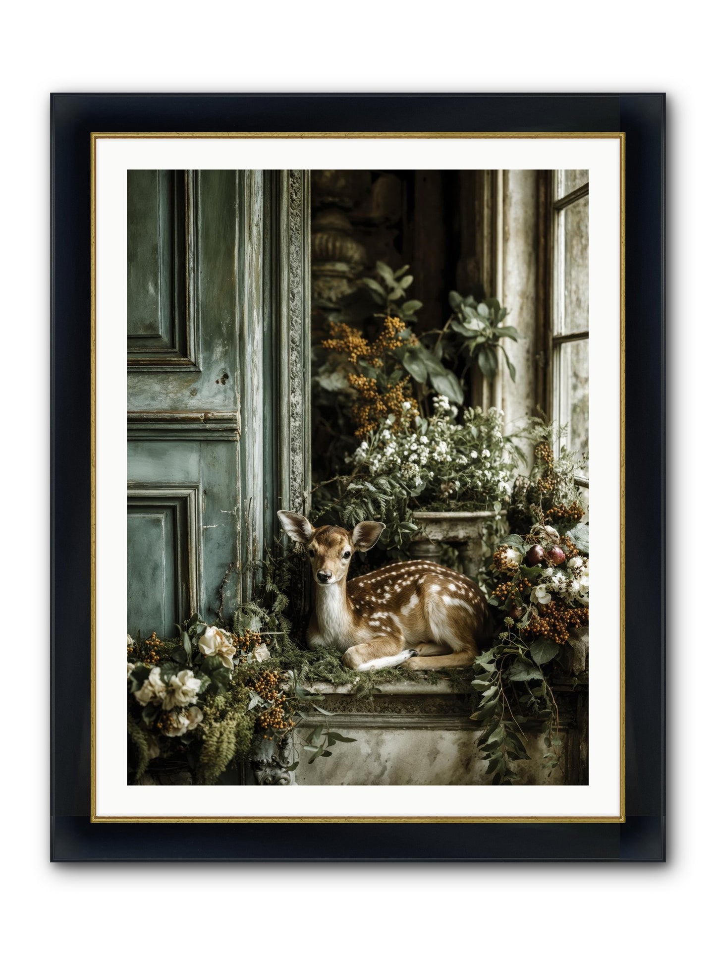Tea At Twighlight Framed Print - Wide Black w/Gold 30x40