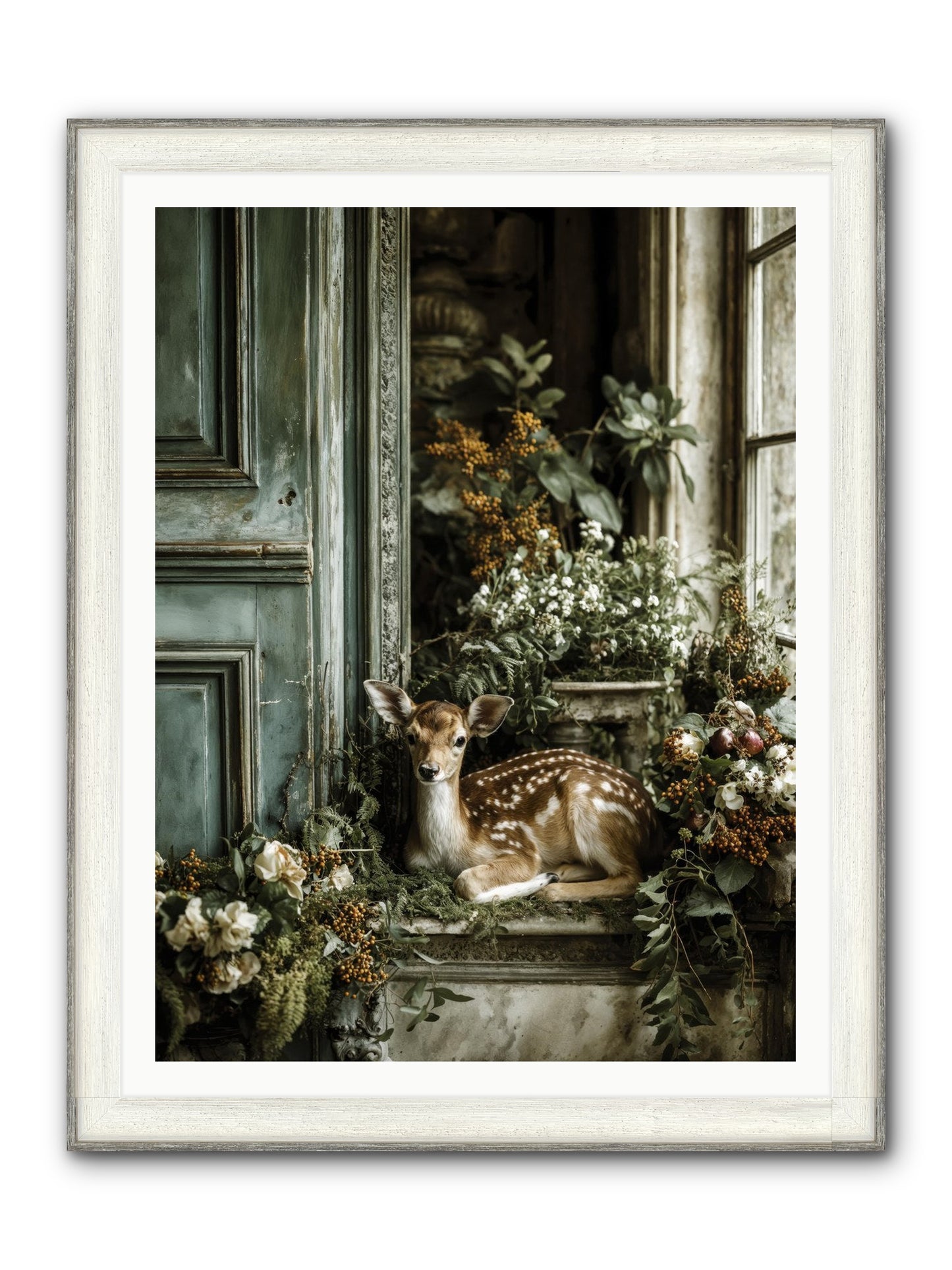 Tea At Twighlight Framed Print - Driftwood White 36x48