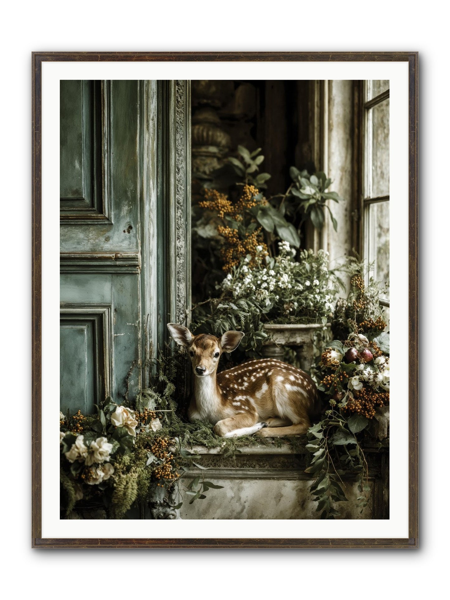 Tea At Twighlight Framed Print - Slimwoods Black/Gold 36x48