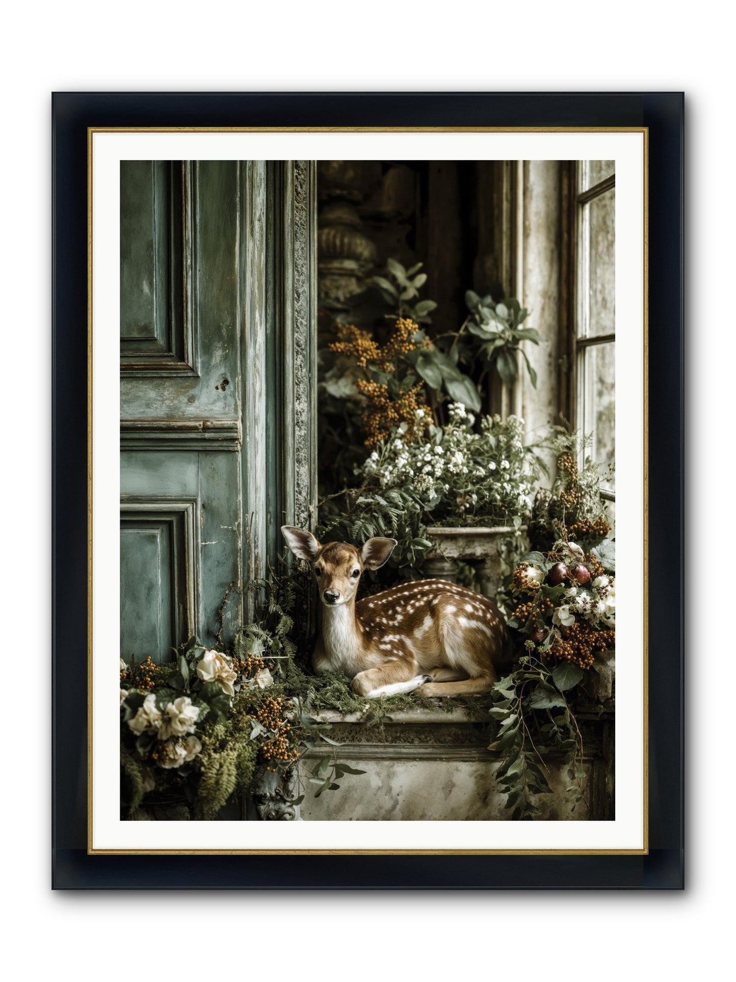 Tea At Twighlight Framed Print - Wide Black w/Gold 36x48
